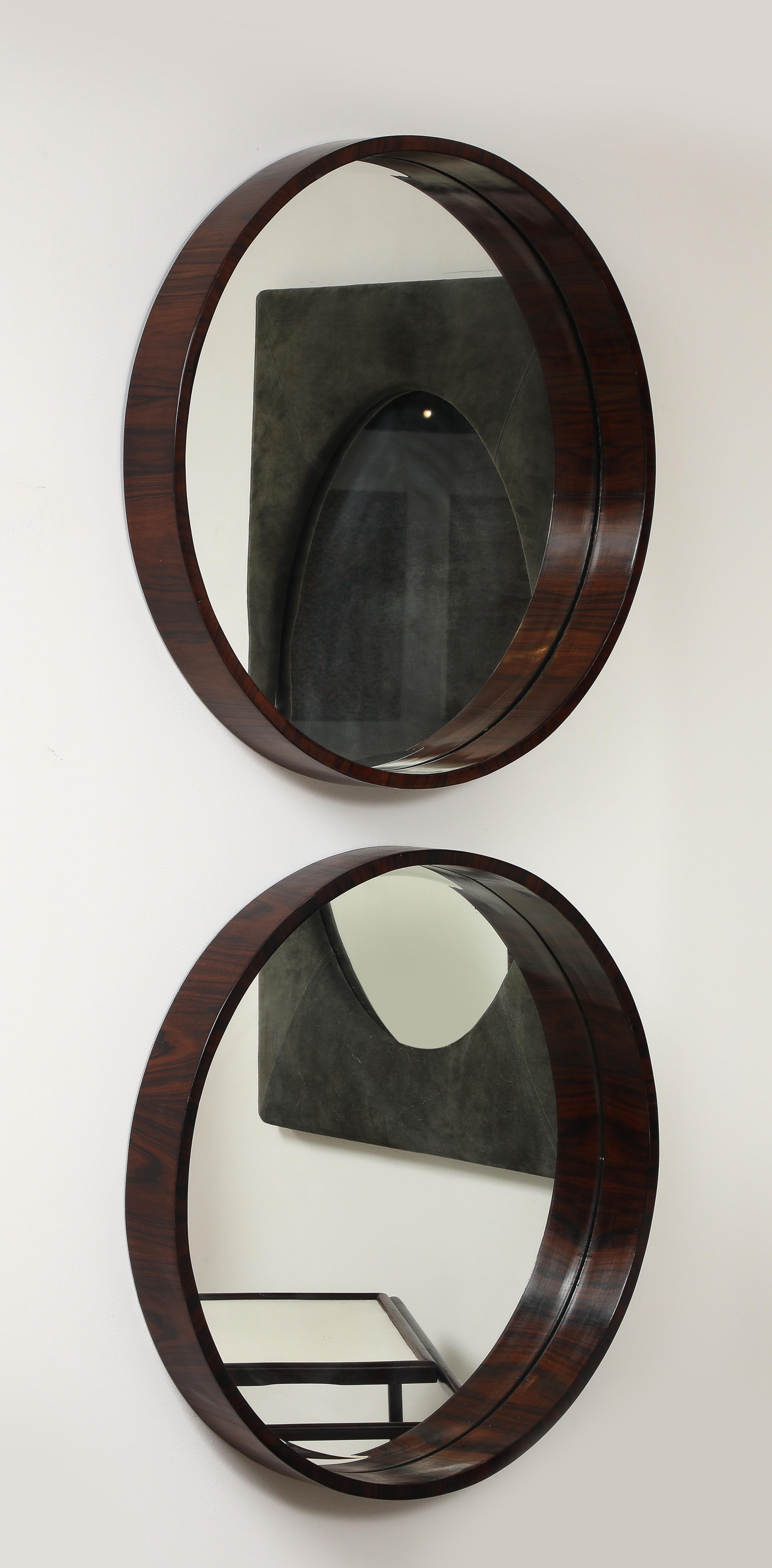 Pair of Mid-Century Modern Wooden Wall Mirrors by Brazilian Designer, 1960s For Sale 4