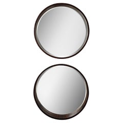 Pair of Mid-Century Modern Wooden Wall Mirrors by Brazilian Designer, 1960s