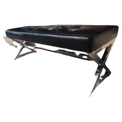 Pair of Mid Century Modern X Frame Benches