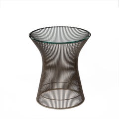 Coppia di tavolini in bronzo modernisti del Mid-Century di Warren Platner