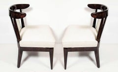 Pair of Mid-Century Modernist Klismos Slipper Chairs