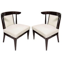 Pair of Mid-Century Modernist Klismos Slipper Chairs