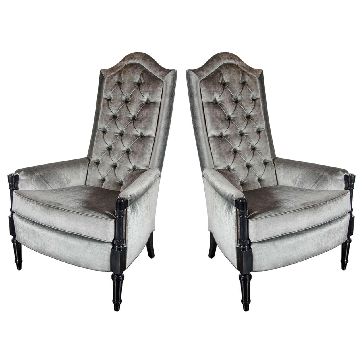 Pair of Mid-Century Modernist Occasional Chairs in the Manner of James Mont
