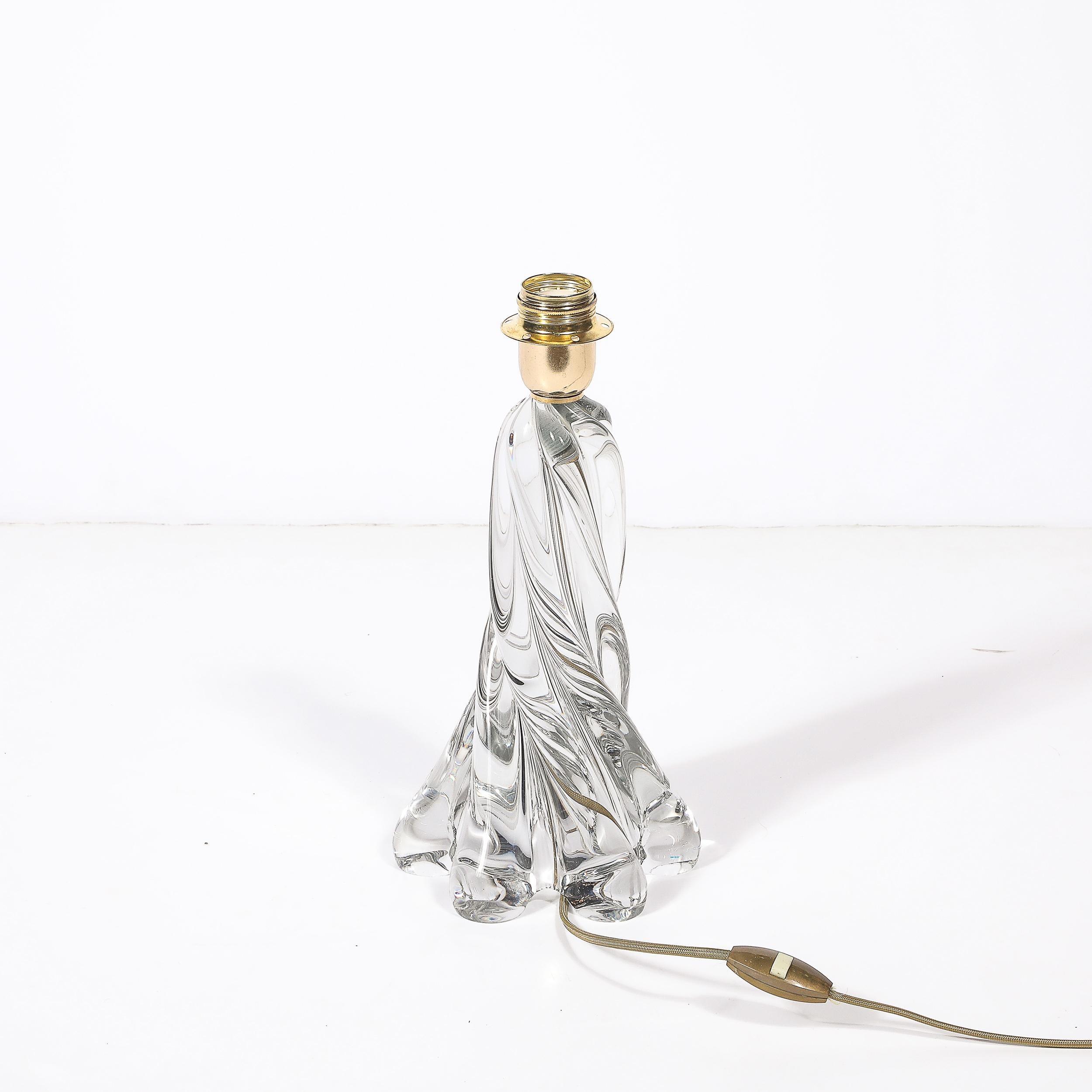 Paar Modernistische Spiralförmige Kristalltischlampen aus der Mitte des Jahrhunderts im Angebot 4