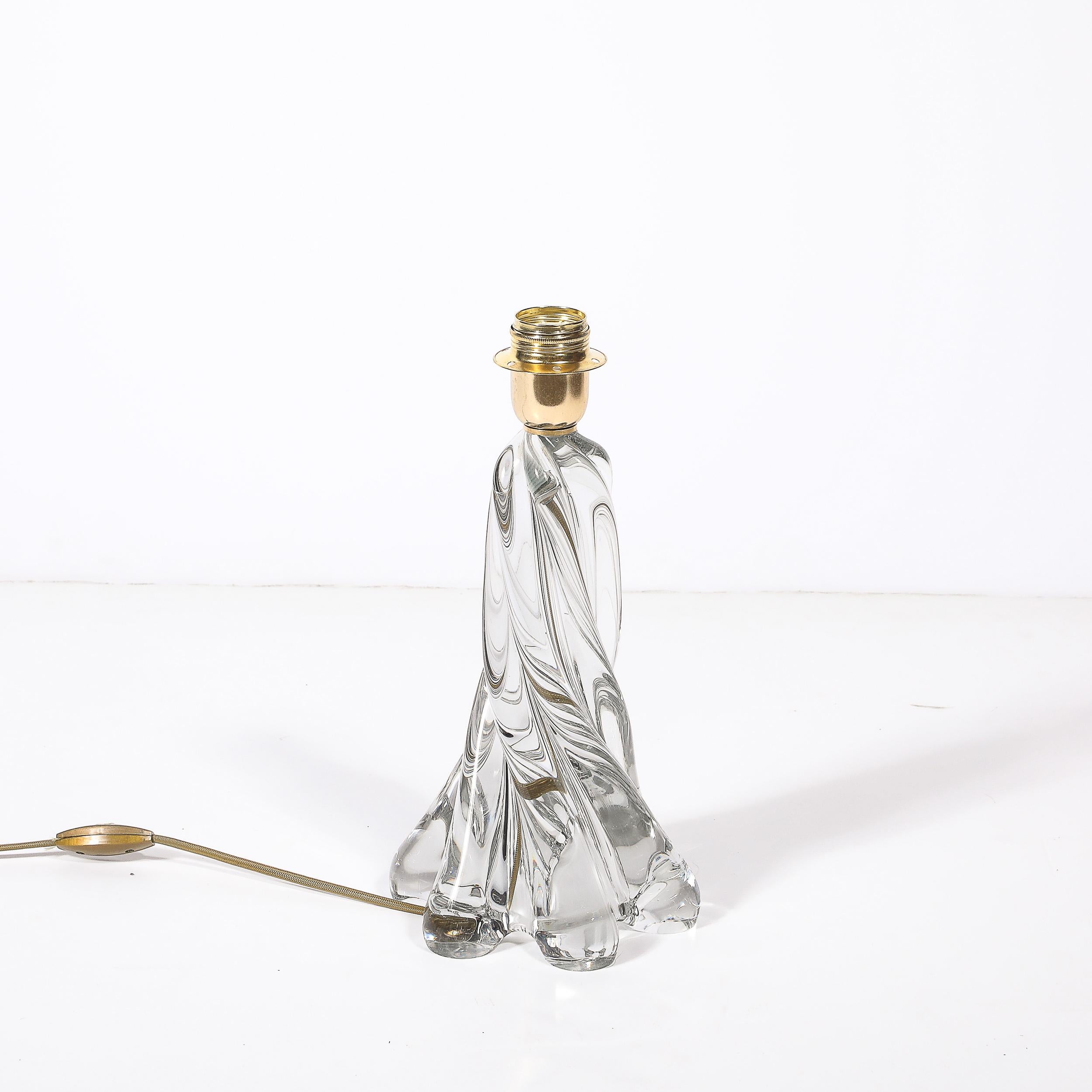 Paar Modernistische Spiralförmige Kristalltischlampen aus der Mitte des Jahrhunderts im Angebot 5