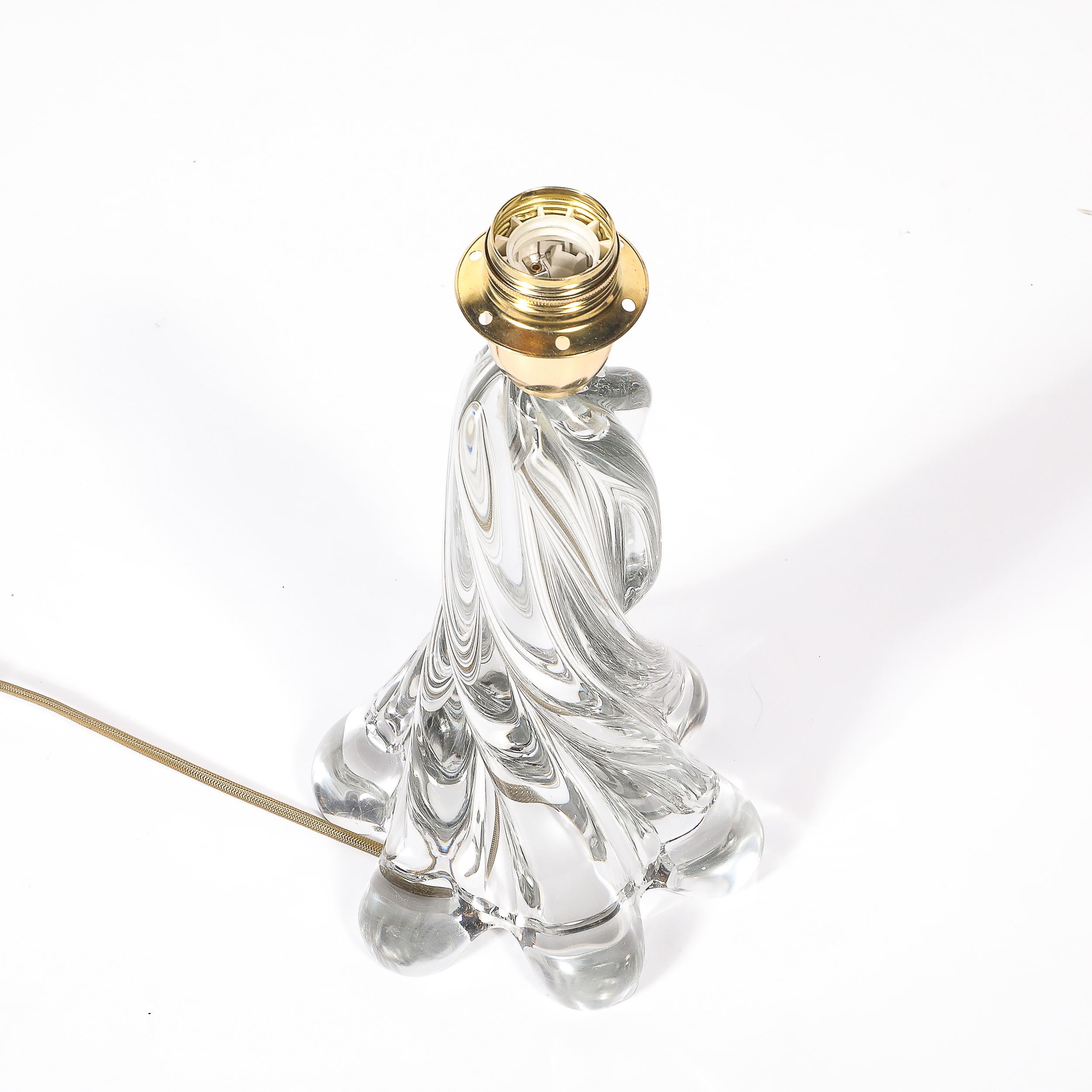 Paar Modernistische Spiralförmige Kristalltischlampen aus der Mitte des Jahrhunderts im Angebot 7