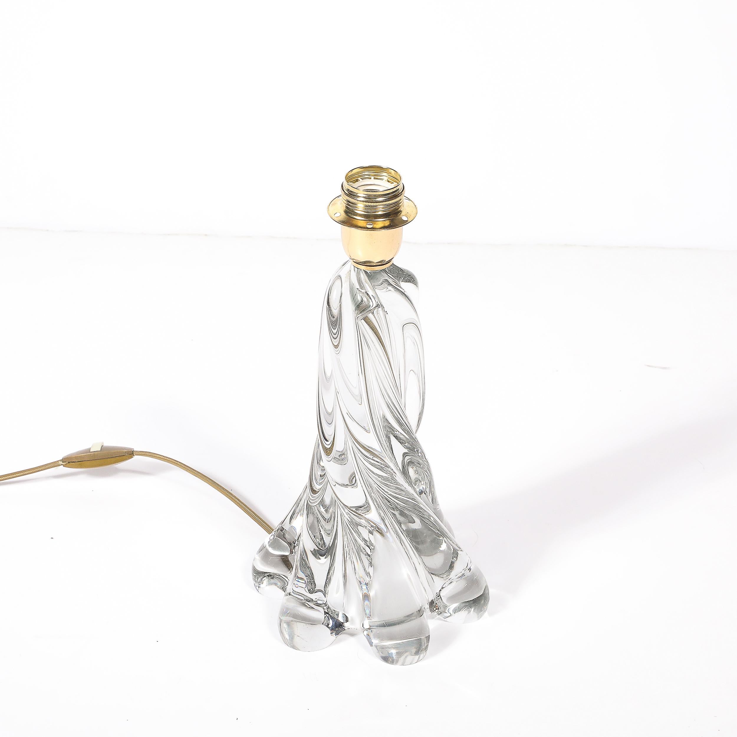 Paar Modernistische Spiralförmige Kristalltischlampen aus der Mitte des Jahrhunderts im Angebot 8