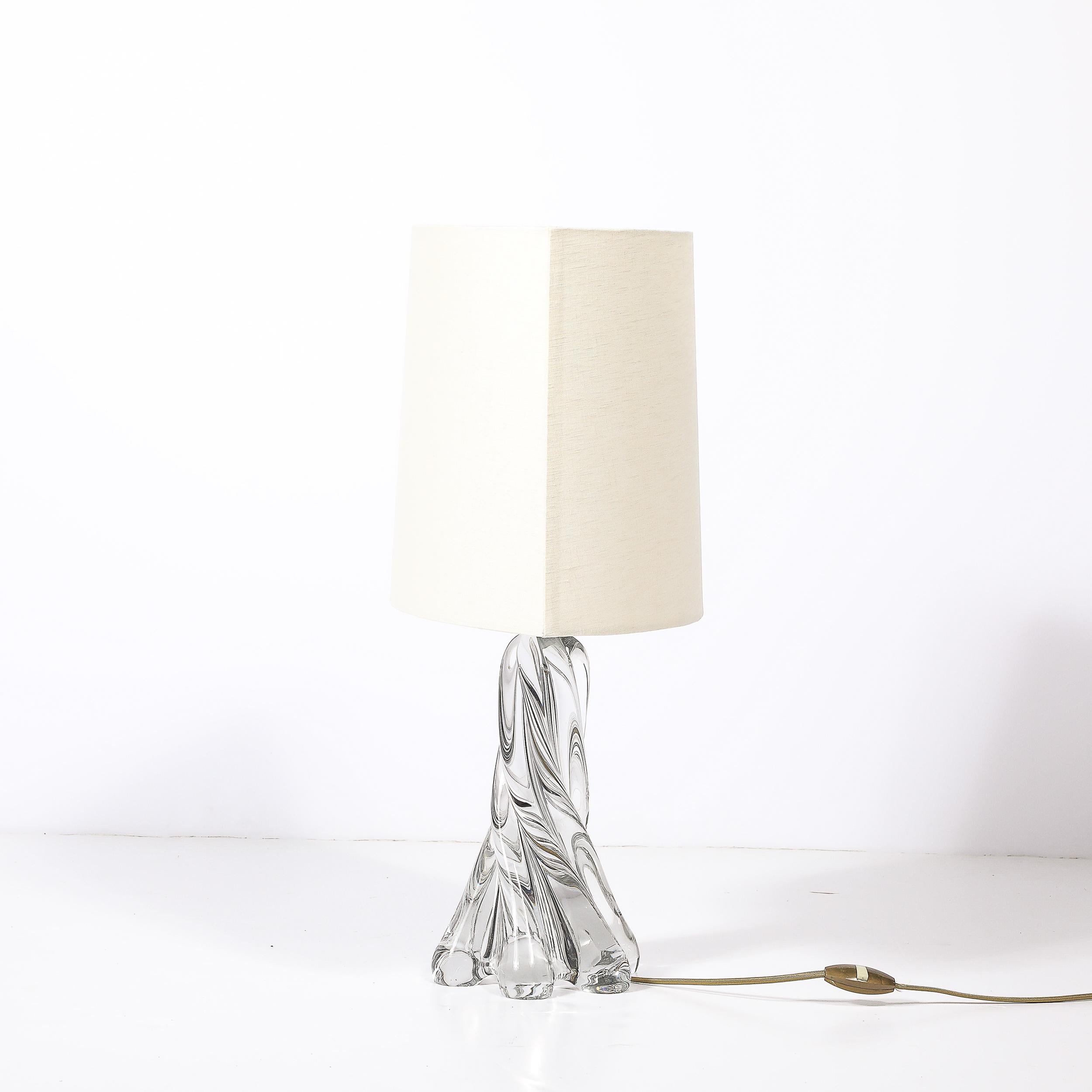 Paar Modernistische Spiralförmige Kristalltischlampen aus der Mitte des Jahrhunderts (Mitte des 20. Jahrhunderts) im Angebot