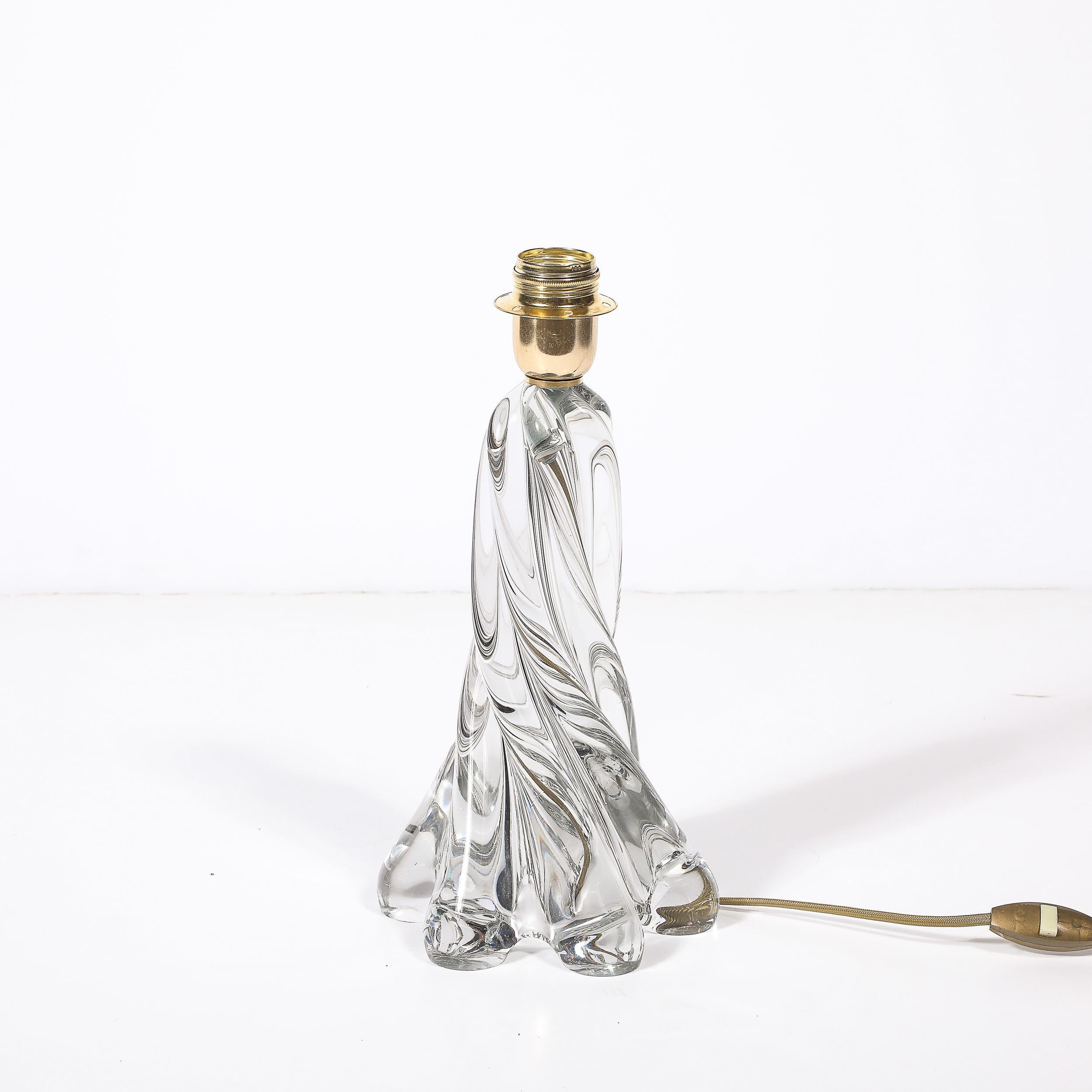Paar Modernistische Spiralförmige Kristalltischlampen aus der Mitte des Jahrhunderts im Angebot 3