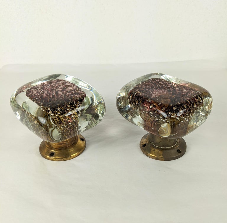 Pair of MidCentury Murano Door Knobs For Sale at 1stDibs