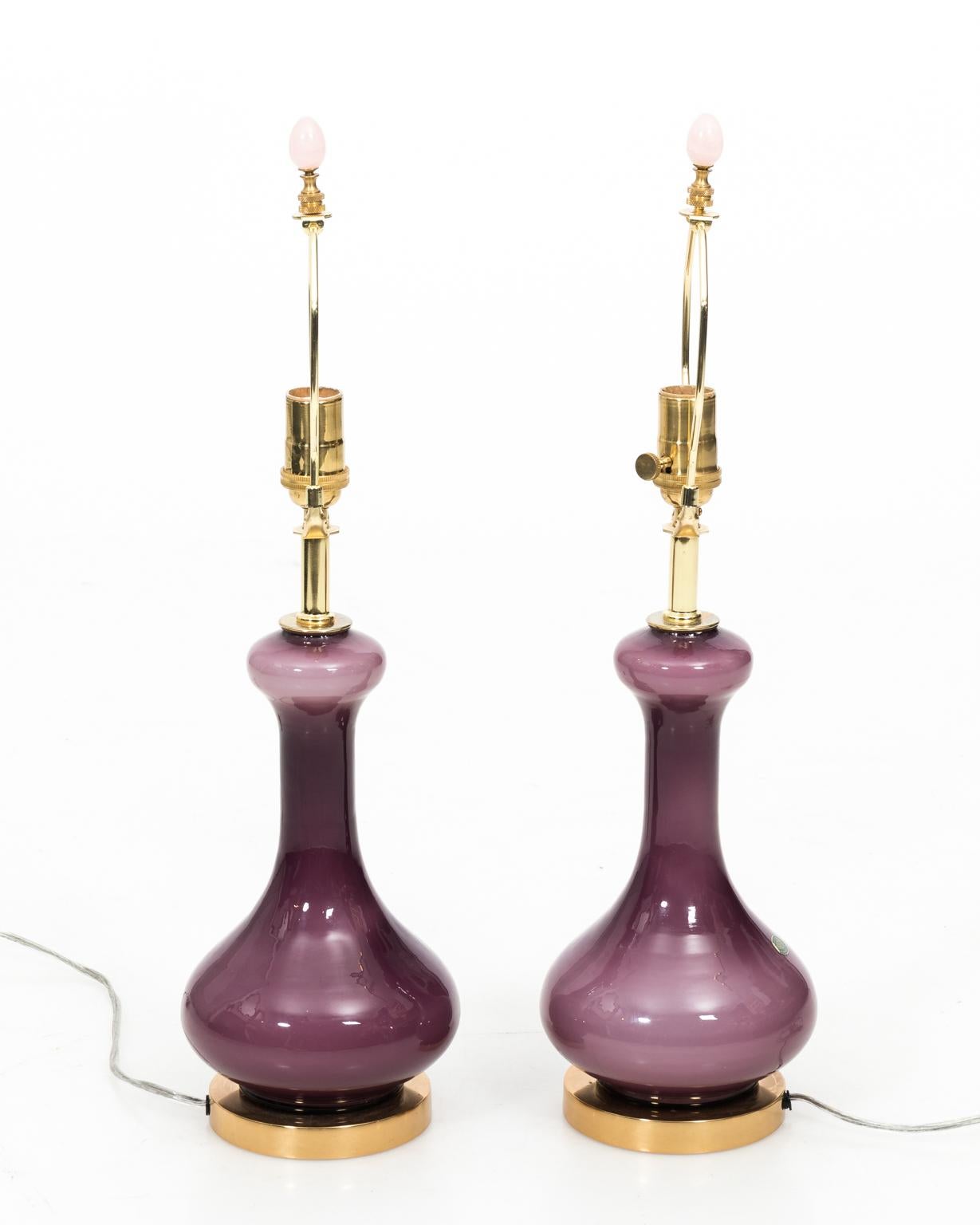 Mid-Century Modern Pair of Midcentury Murano Glass Lamps