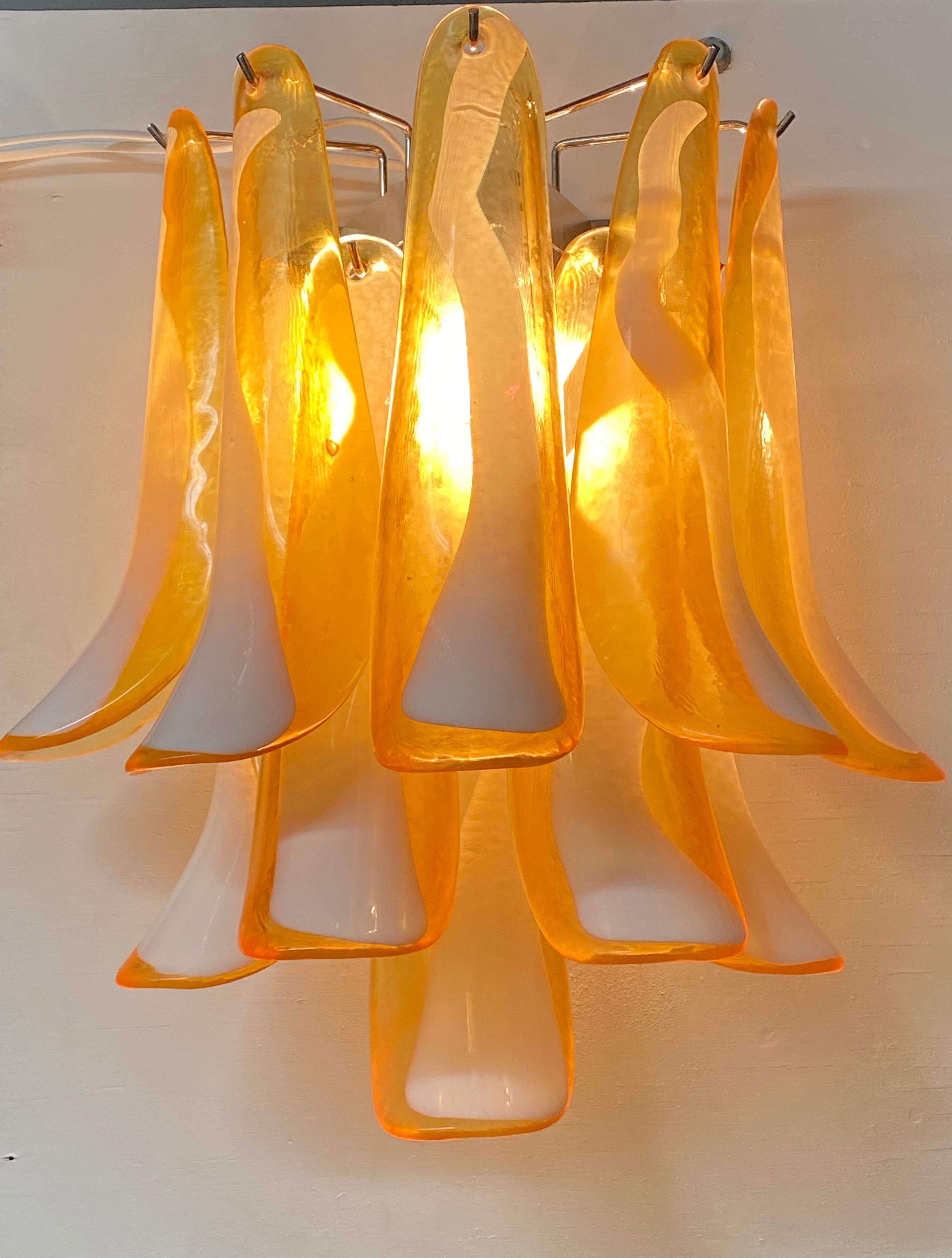 Pair of Mid Century Murano Glass Sconces For Sale 5