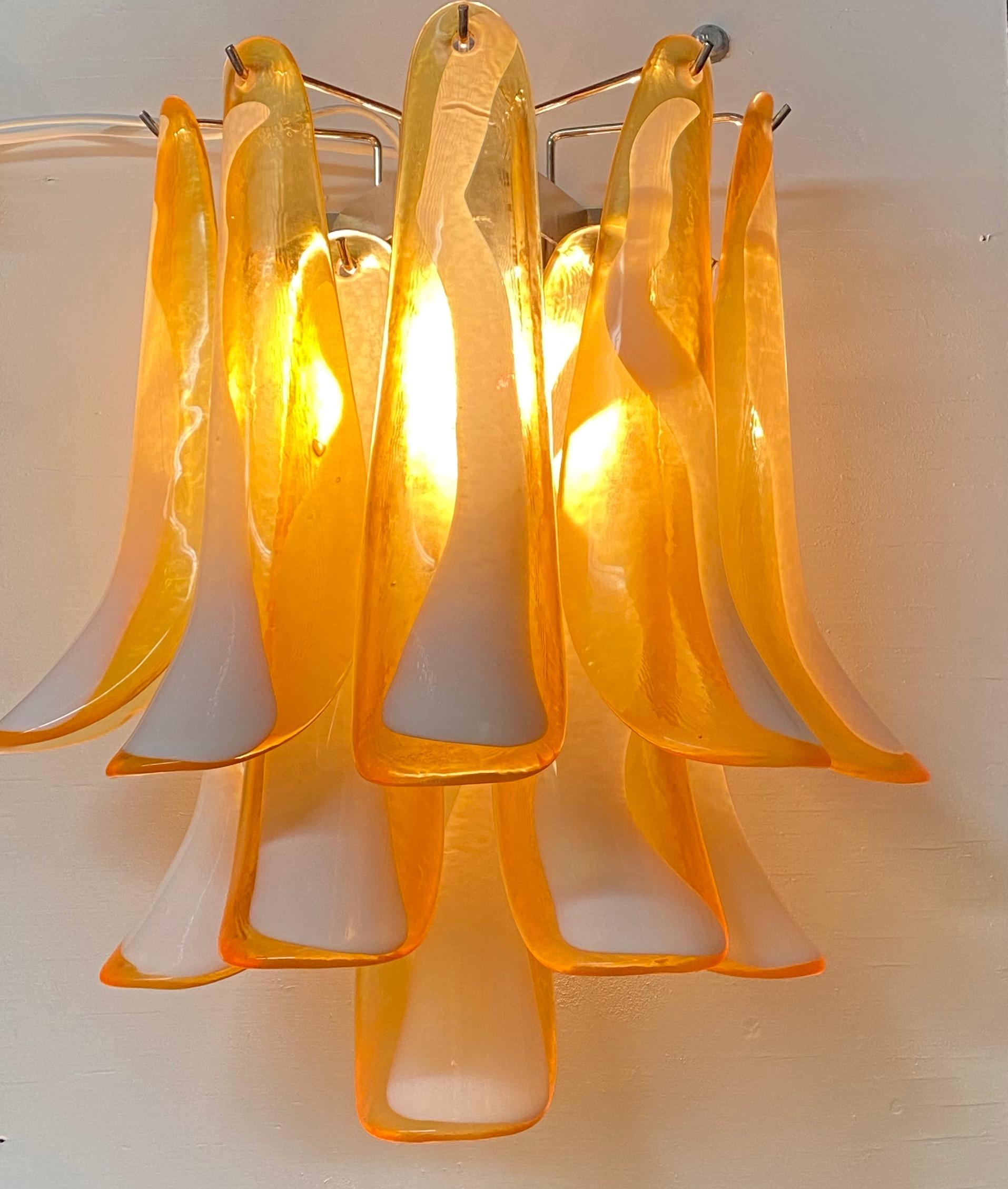 Pair of Mid Century Murano Glass Sconces For Sale 6