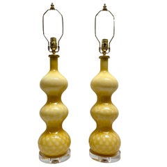 Pair of Mid-Century Murano Glass Table Lamps