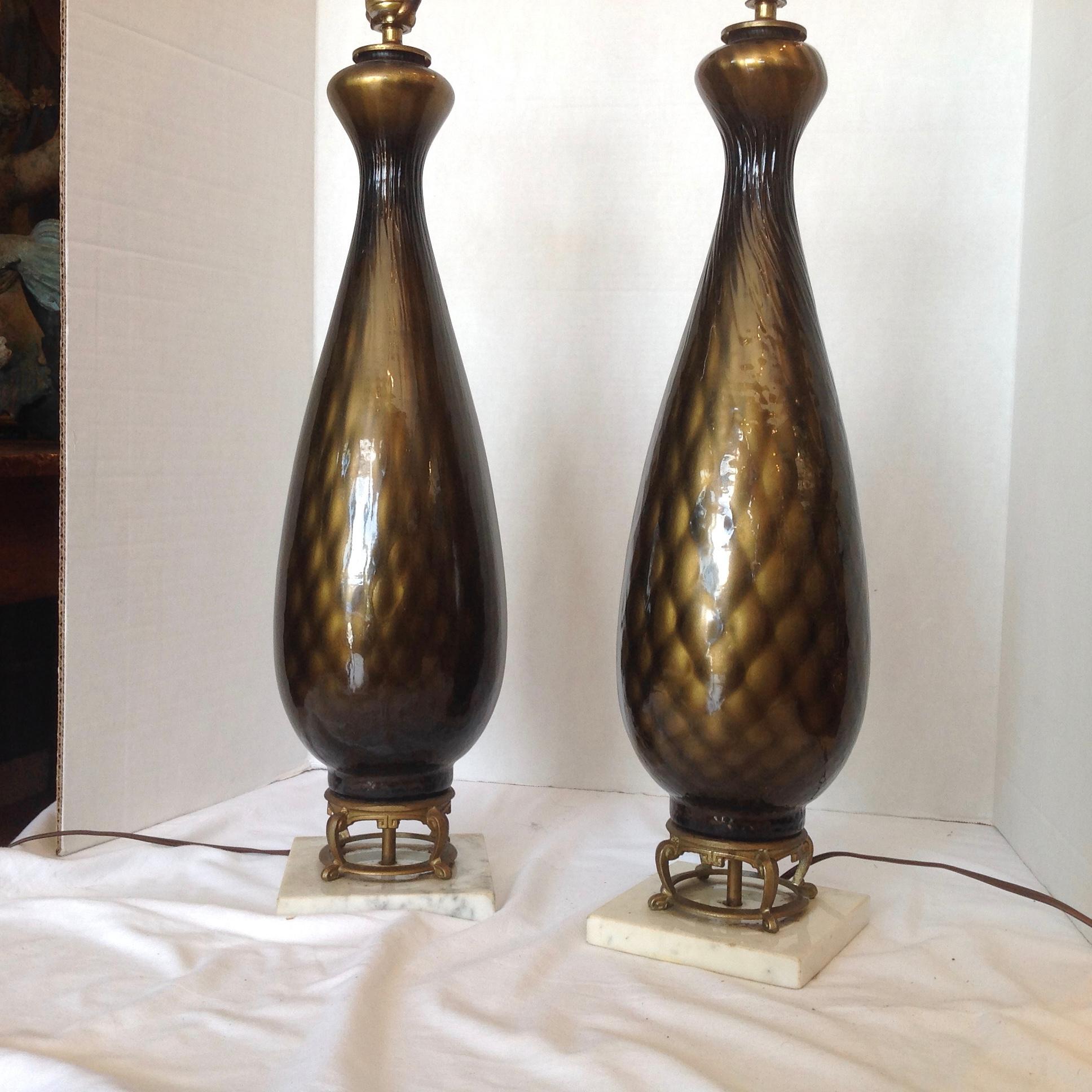 Mid-Century Modern Pair of Midcentury Murano Lamps