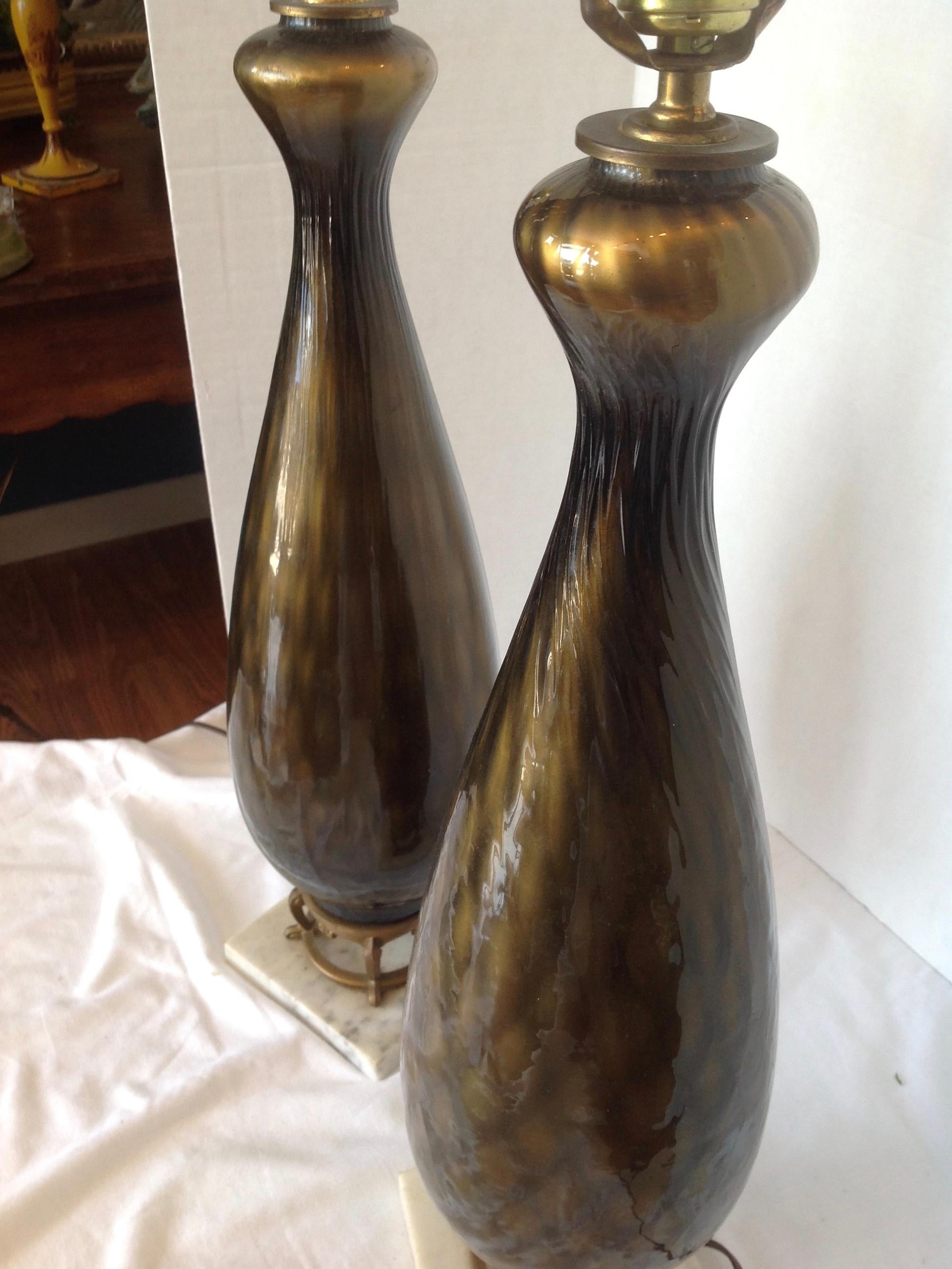20th Century Pair of Midcentury Murano Lamps