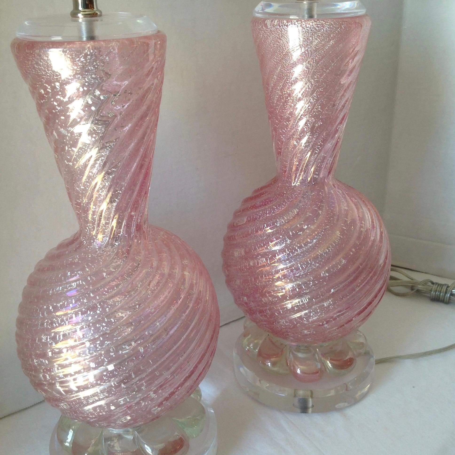 Pair of Midcentury Murano Lamps 1