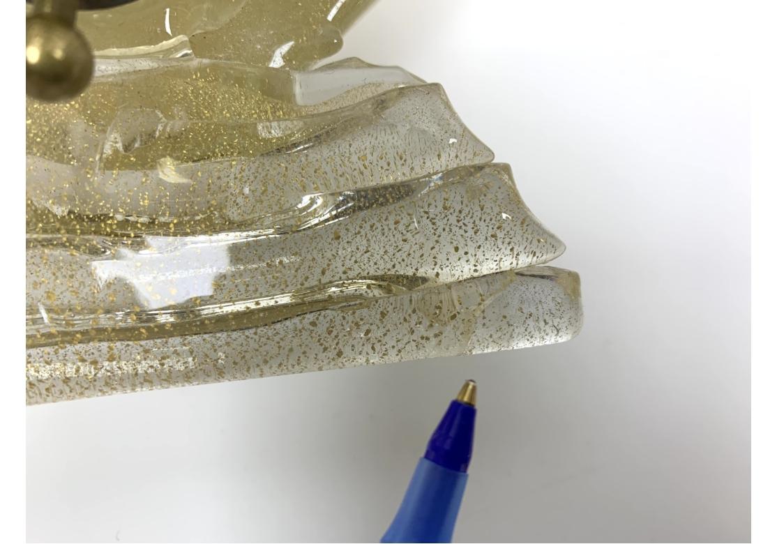 Pair Of Mid Century Murano Shell Form Wall Sconces #2 en venta 8