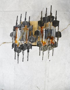 Pair of Mid-Century Murano Wall Sconces by Tom Ahlstrom and Hans Ehrlich