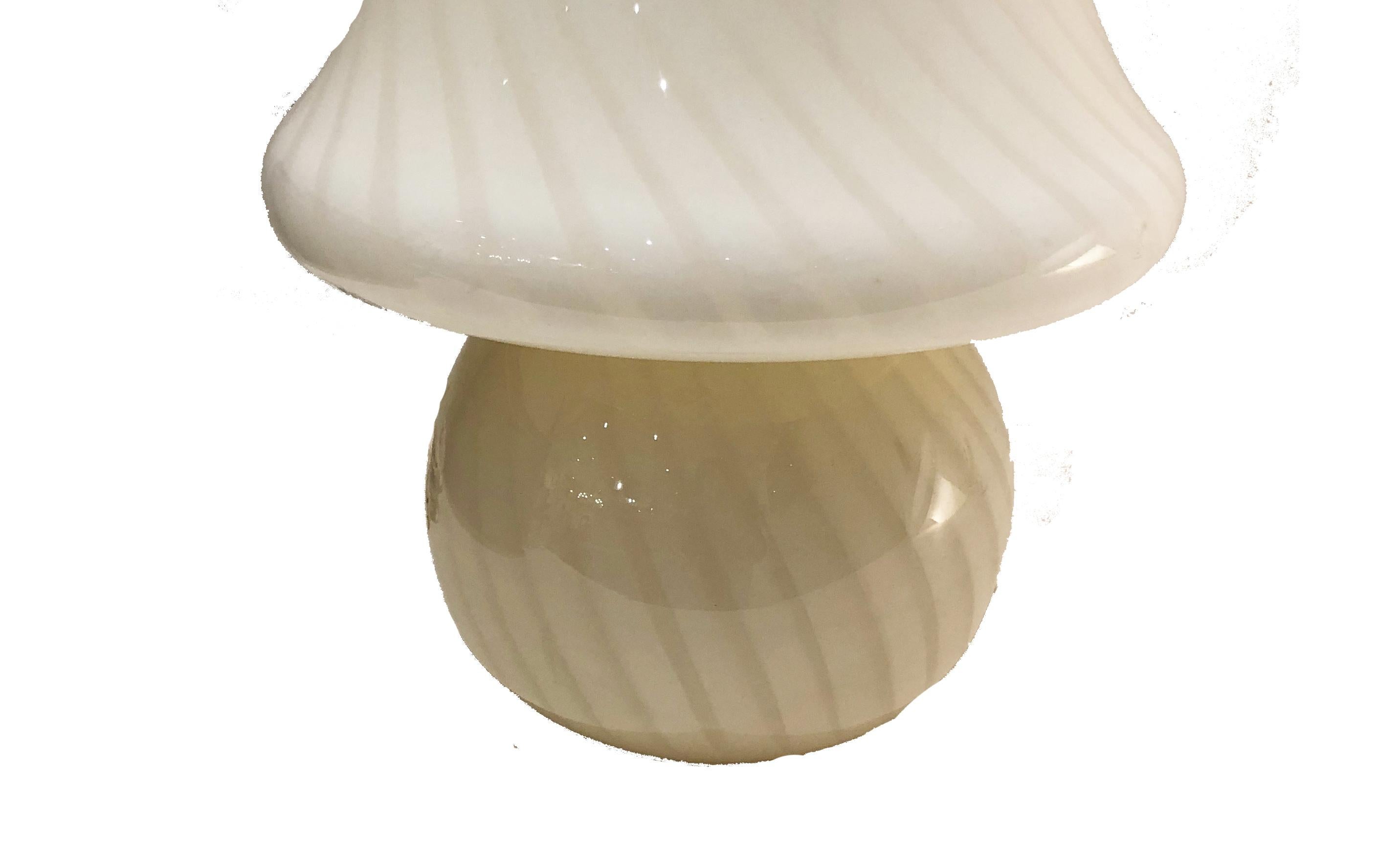 Italian Pair of Mid-Century Murano White Glass Table Lamps - 1stDibs New York