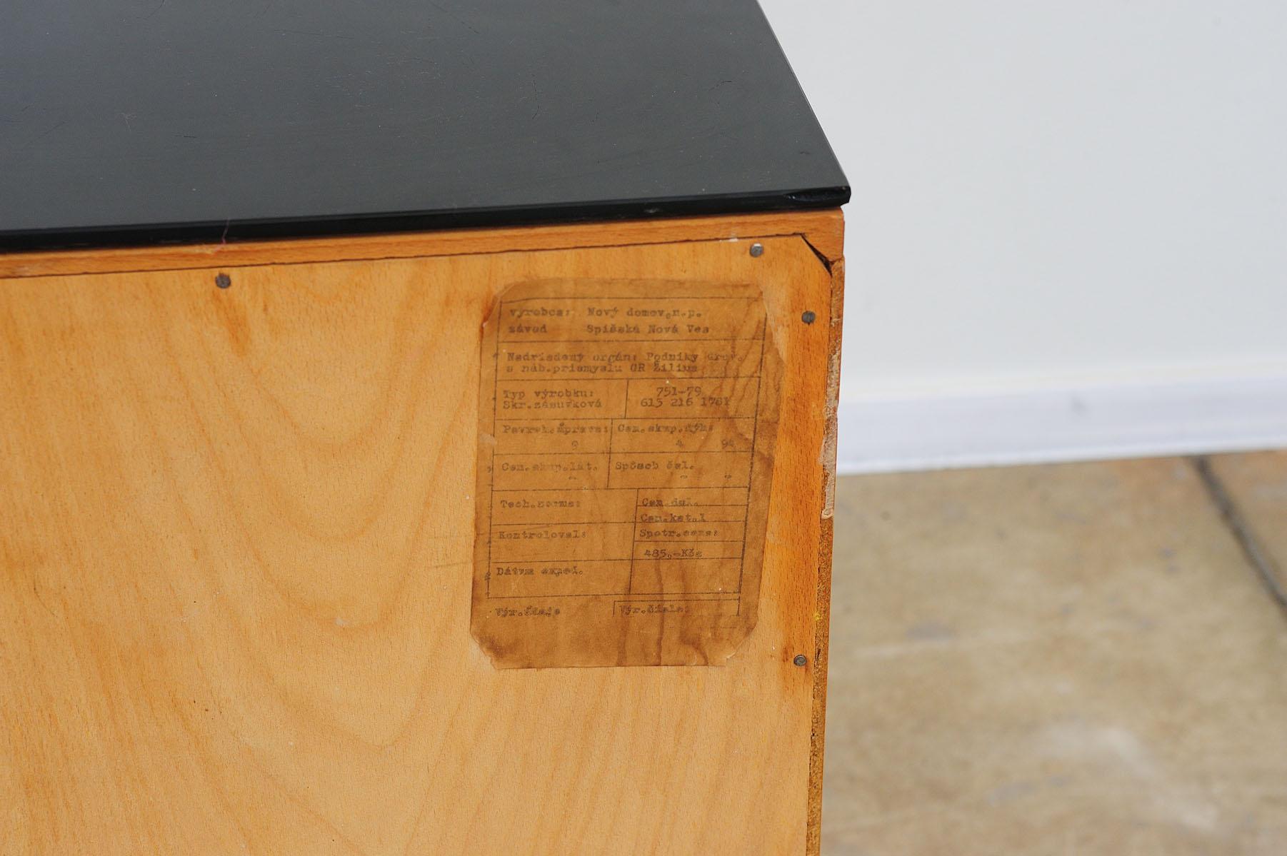 Pair of Mid century night stands, chest of drawers by Frantisek Mezulanik, 1970 3