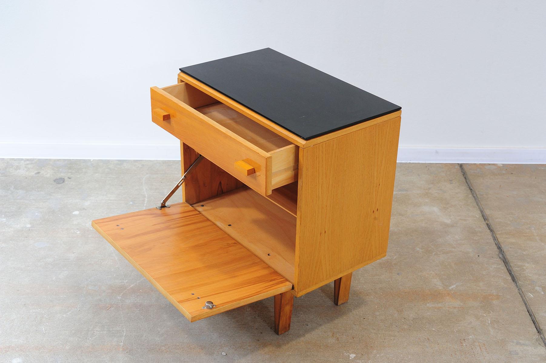  Pair of Mid century night stands, chest of drawers by Frantisek Mezulanik, 1970 7