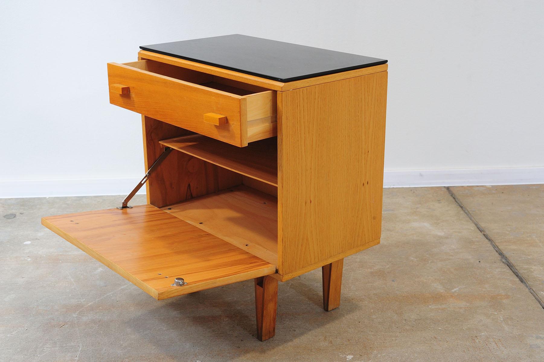  Pair of Mid century night stands, chest of drawers by Frantisek Mezulanik, 1970 8
