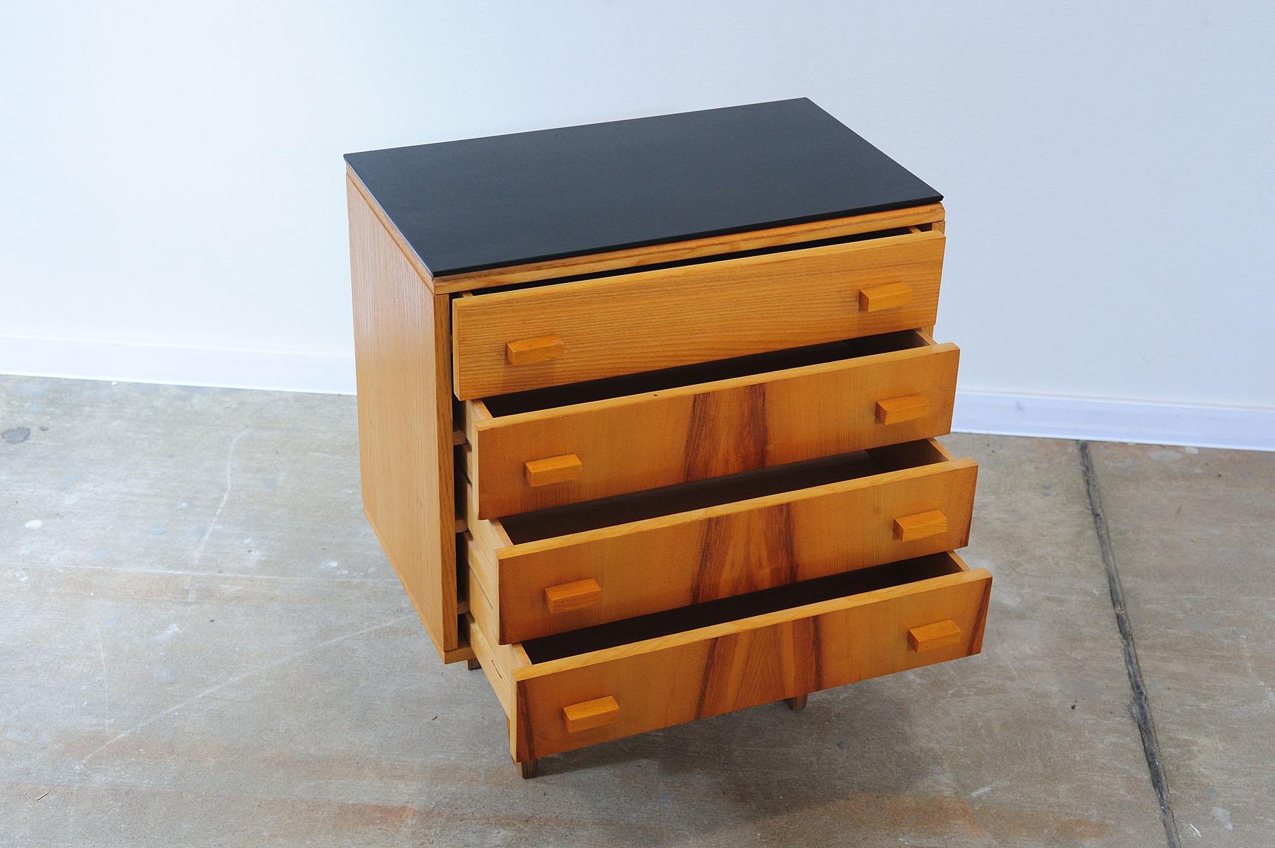  Pair of Mid century night stands, chest of drawers by Frantisek Mezulanik, 1970 In Good Condition In Prague 8, CZ