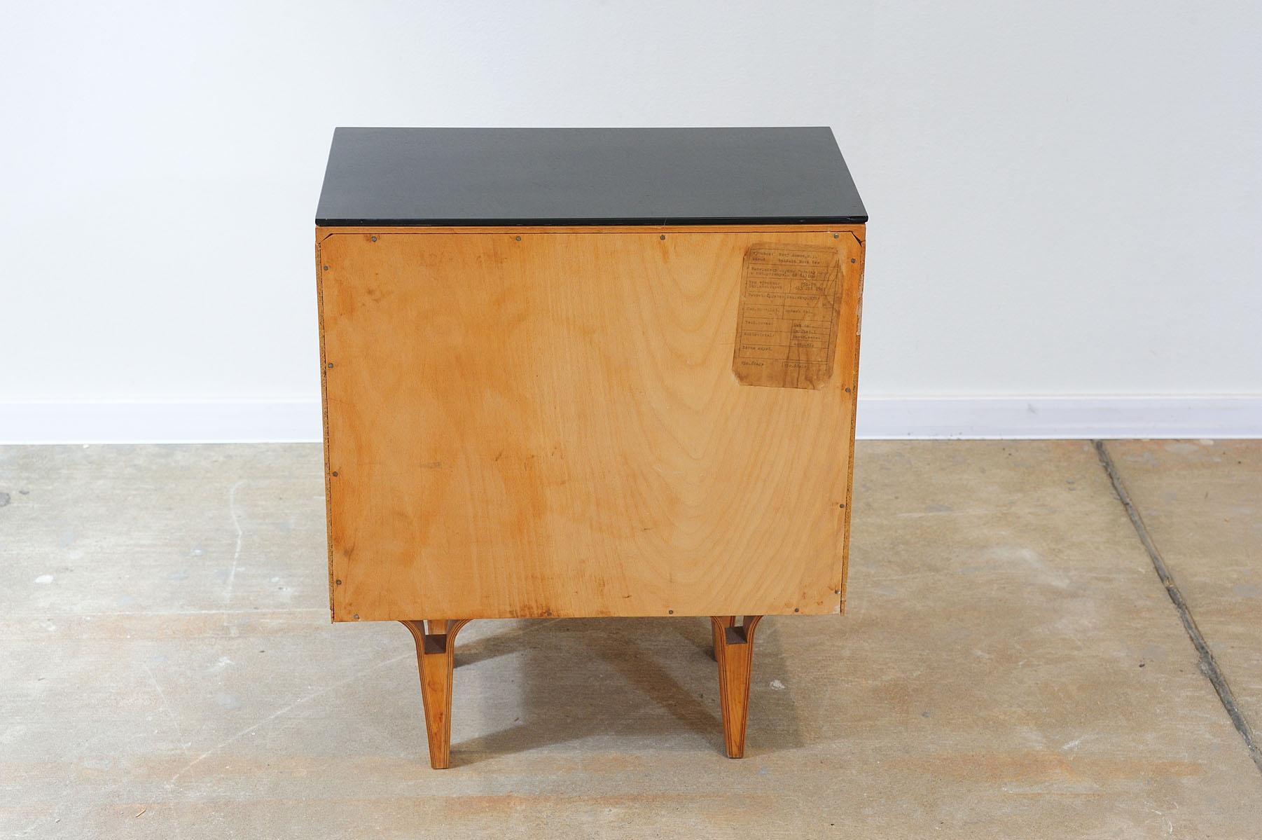  Pair of Mid century night stands, chest of drawers by Frantisek Mezulanik, 1970 1