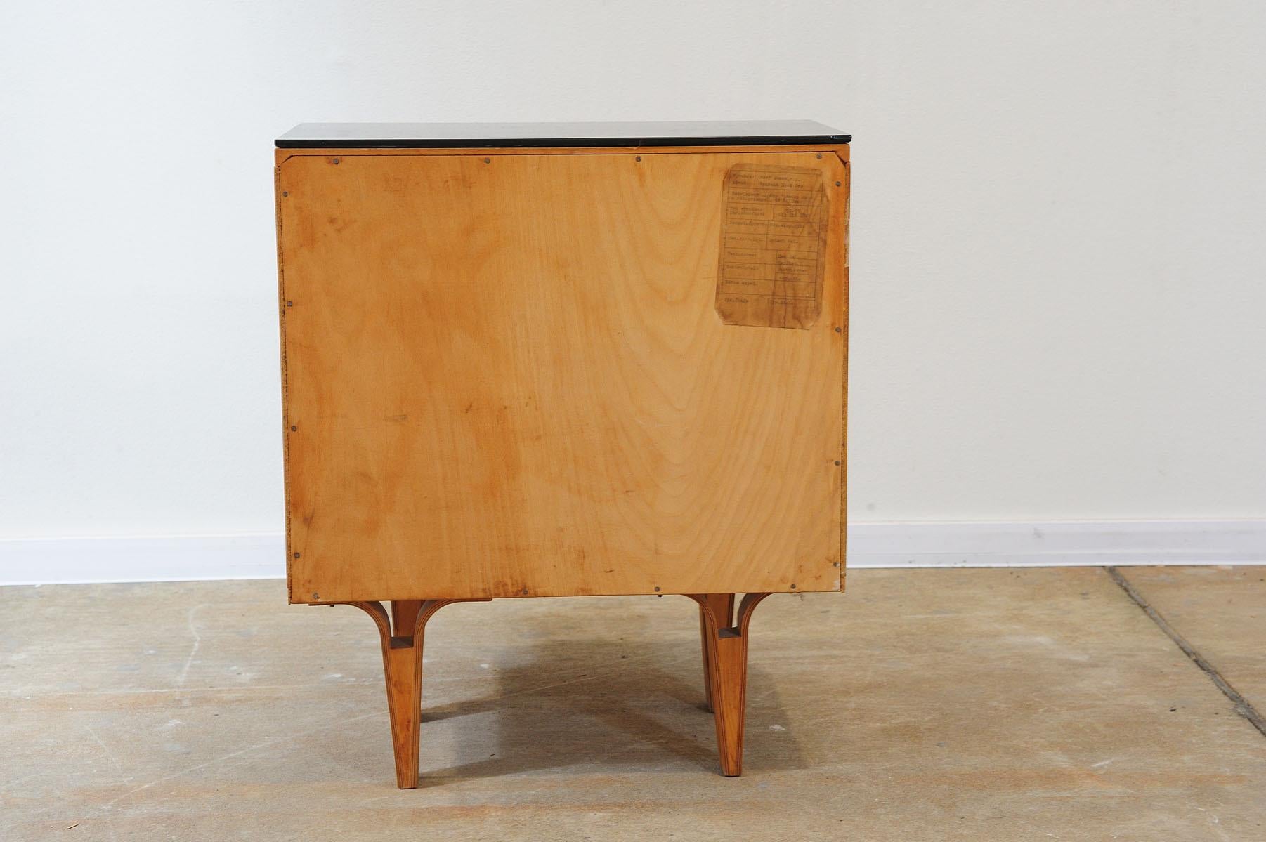  Pair of Mid century night stands, chest of drawers by Frantisek Mezulanik, 1970 2