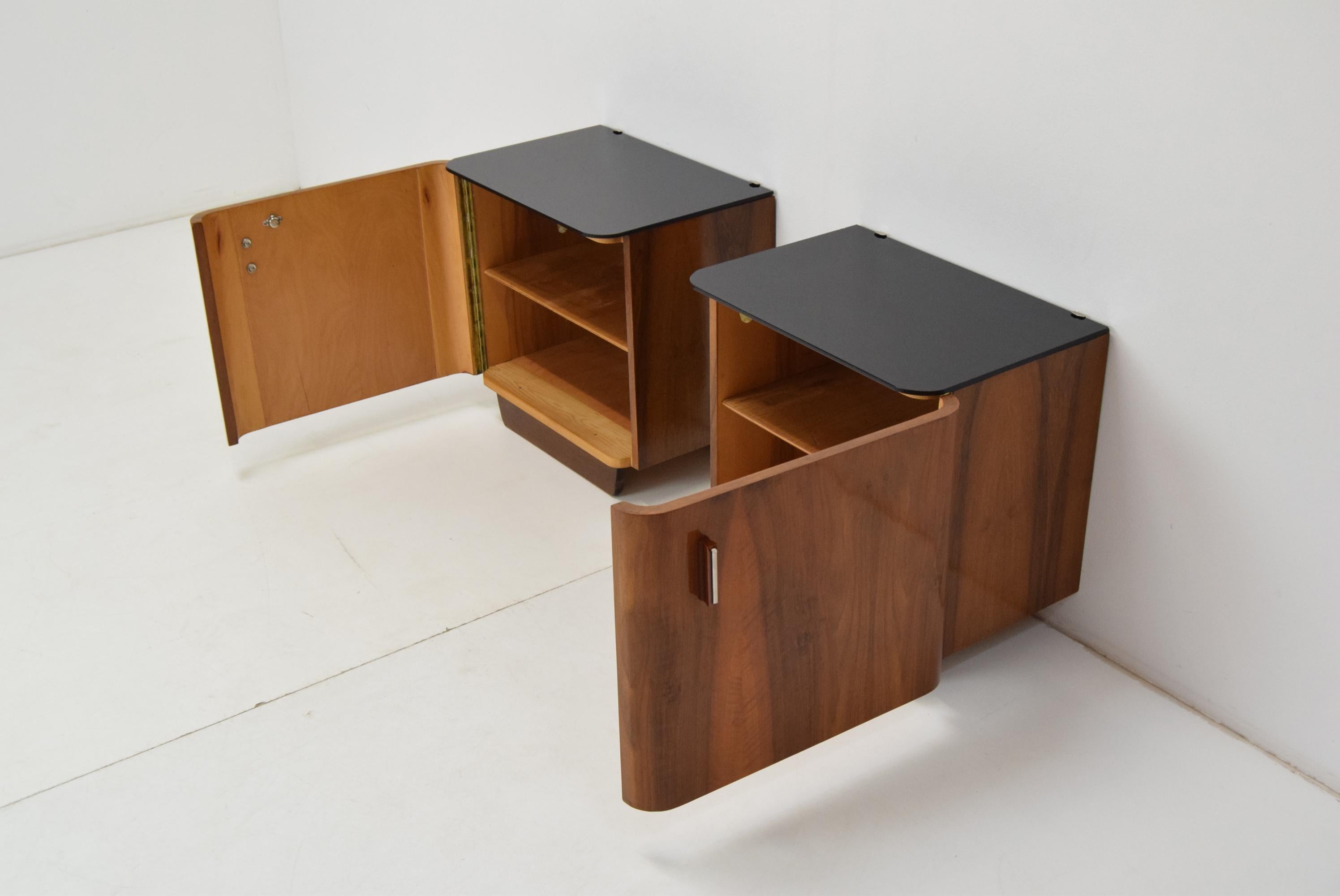 Pair of Mid-Century Night Tables, Designed by Jindrich Halabala, 1950's 3