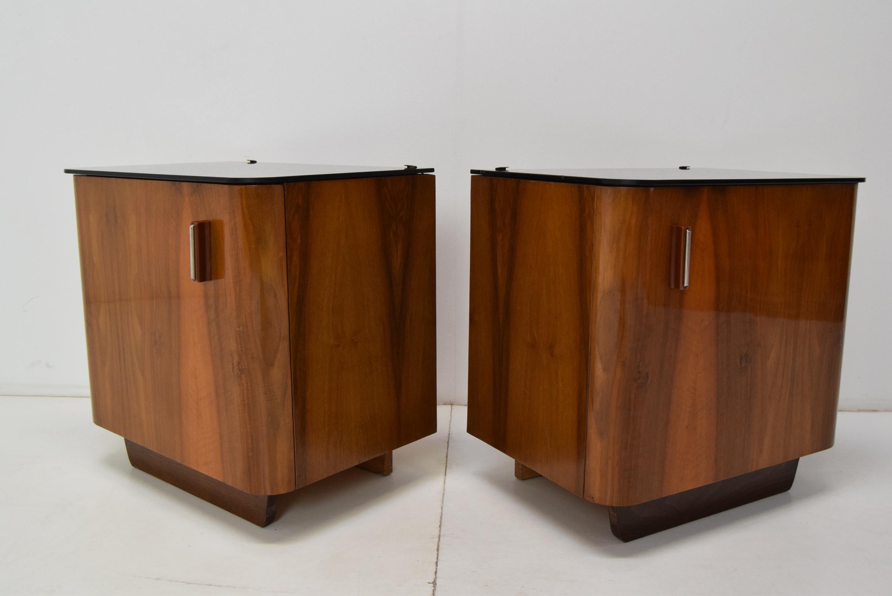 Pair of Mid-Century Night Tables, Designed by Jindrich Halabala, 1950's 7