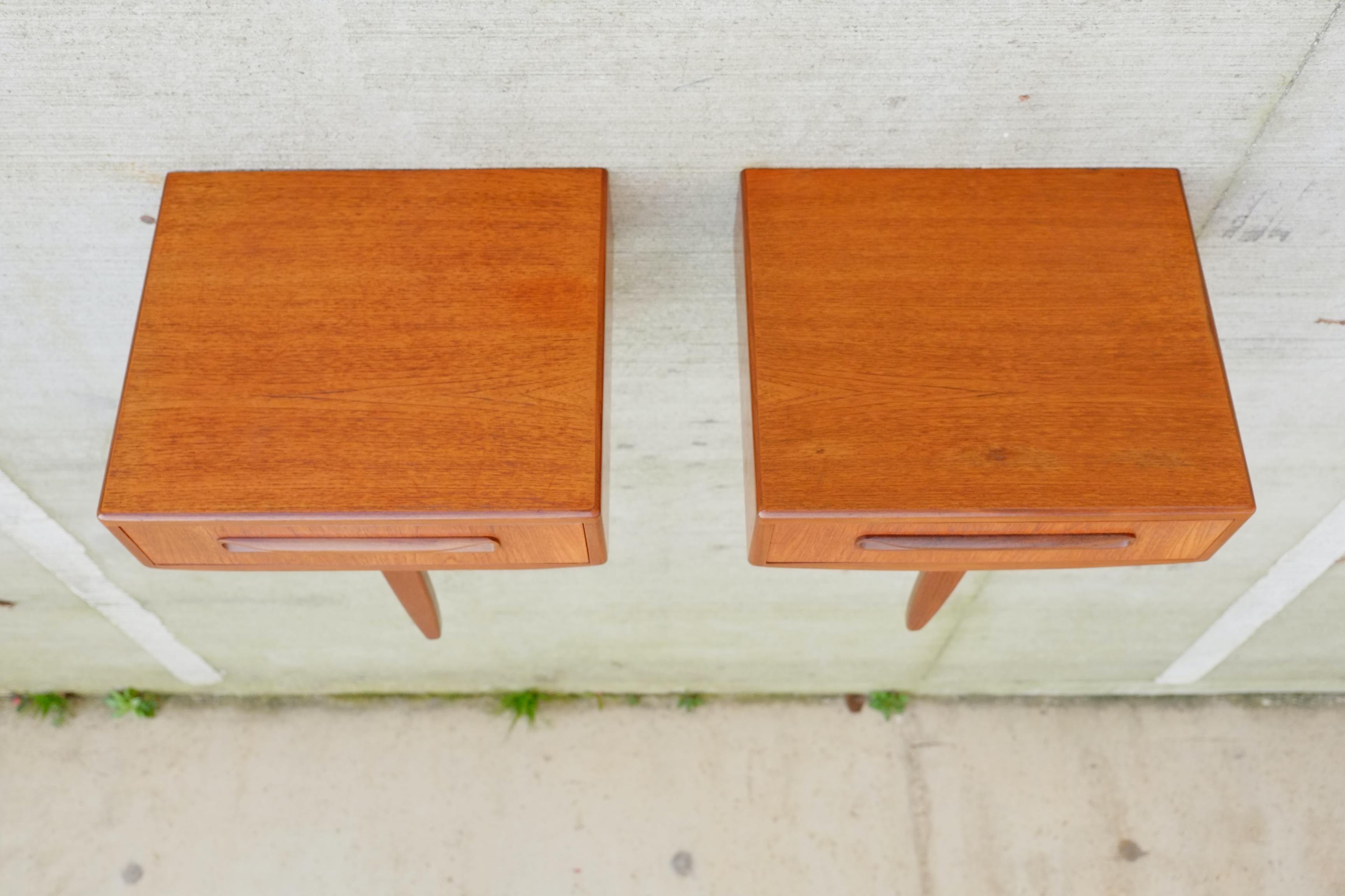 20th Century Pair of Midcentury Bedside Tables Nightstands by G Plan, circa 1960