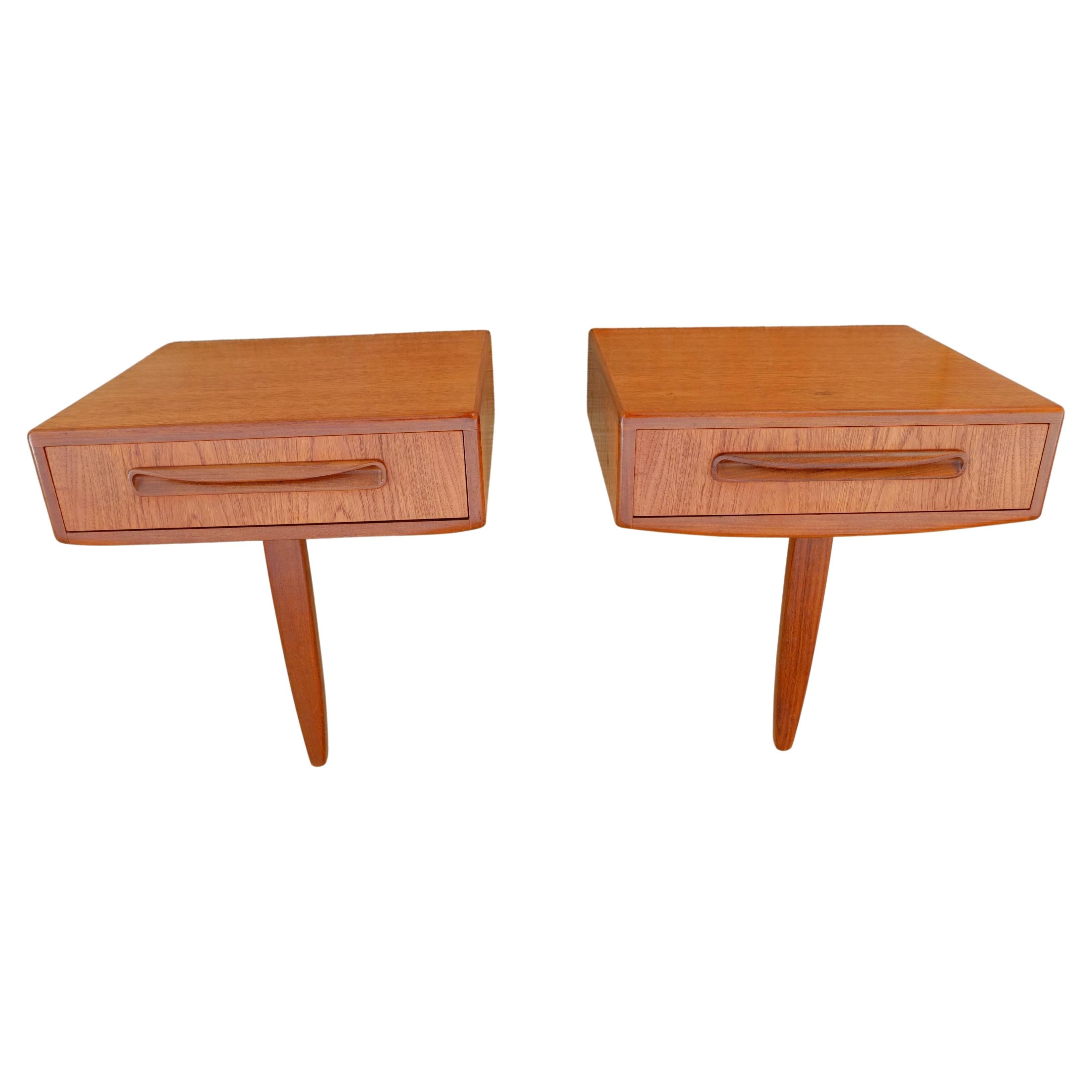 Pair of Midcentury Bedside Tables Nightstands by G Plan, circa 1960