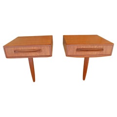 Pair of Midcentury Bedside Tables Nightstands by G Plan, circa 1960