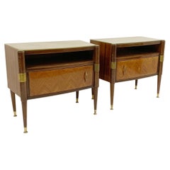 Pair of mid-century nightstands in style of Osvaldo Borsani - Italy 1950s