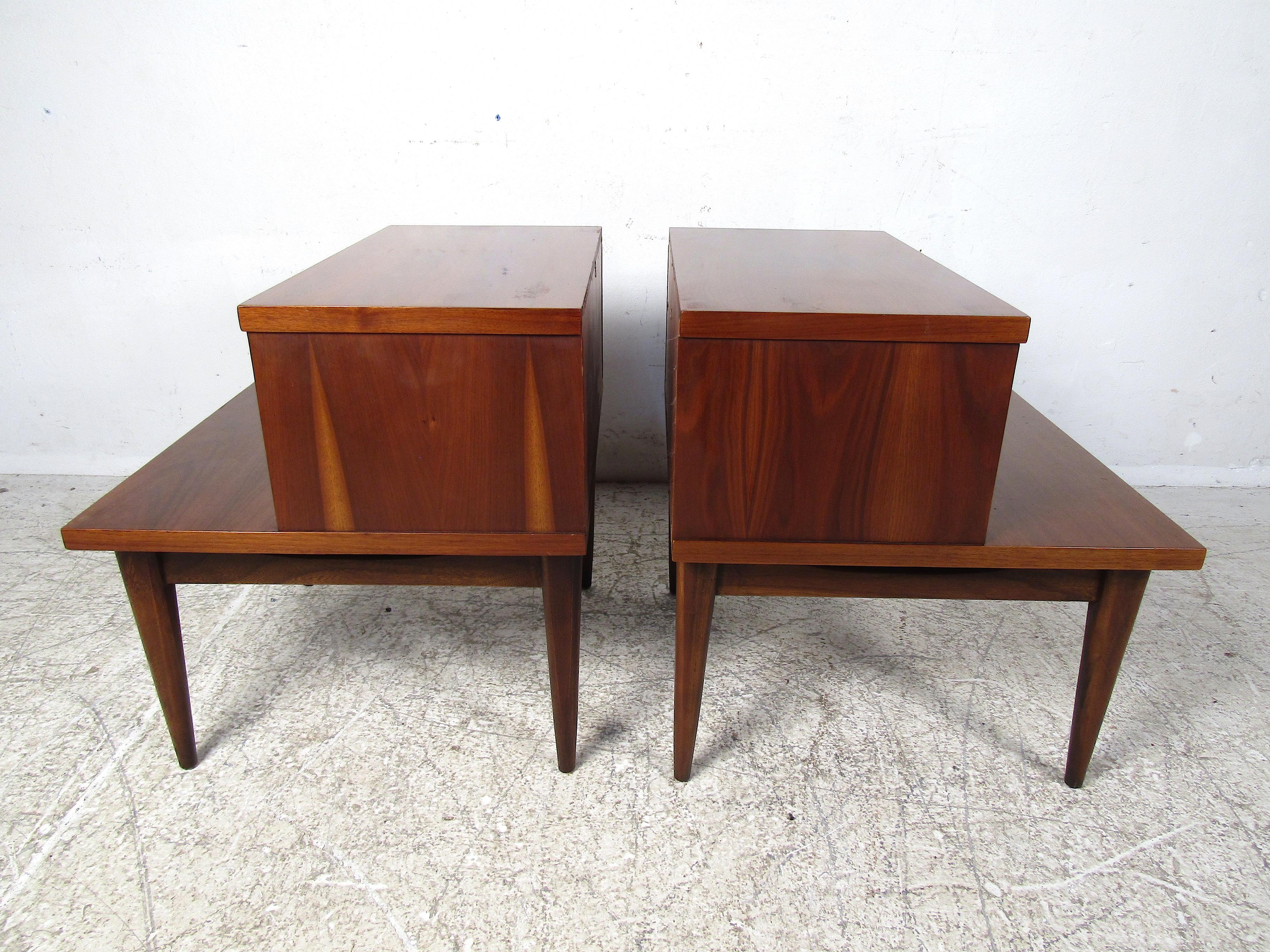 American Pair of Midcentury Nightstands, Kent Coffey's Tableau Line