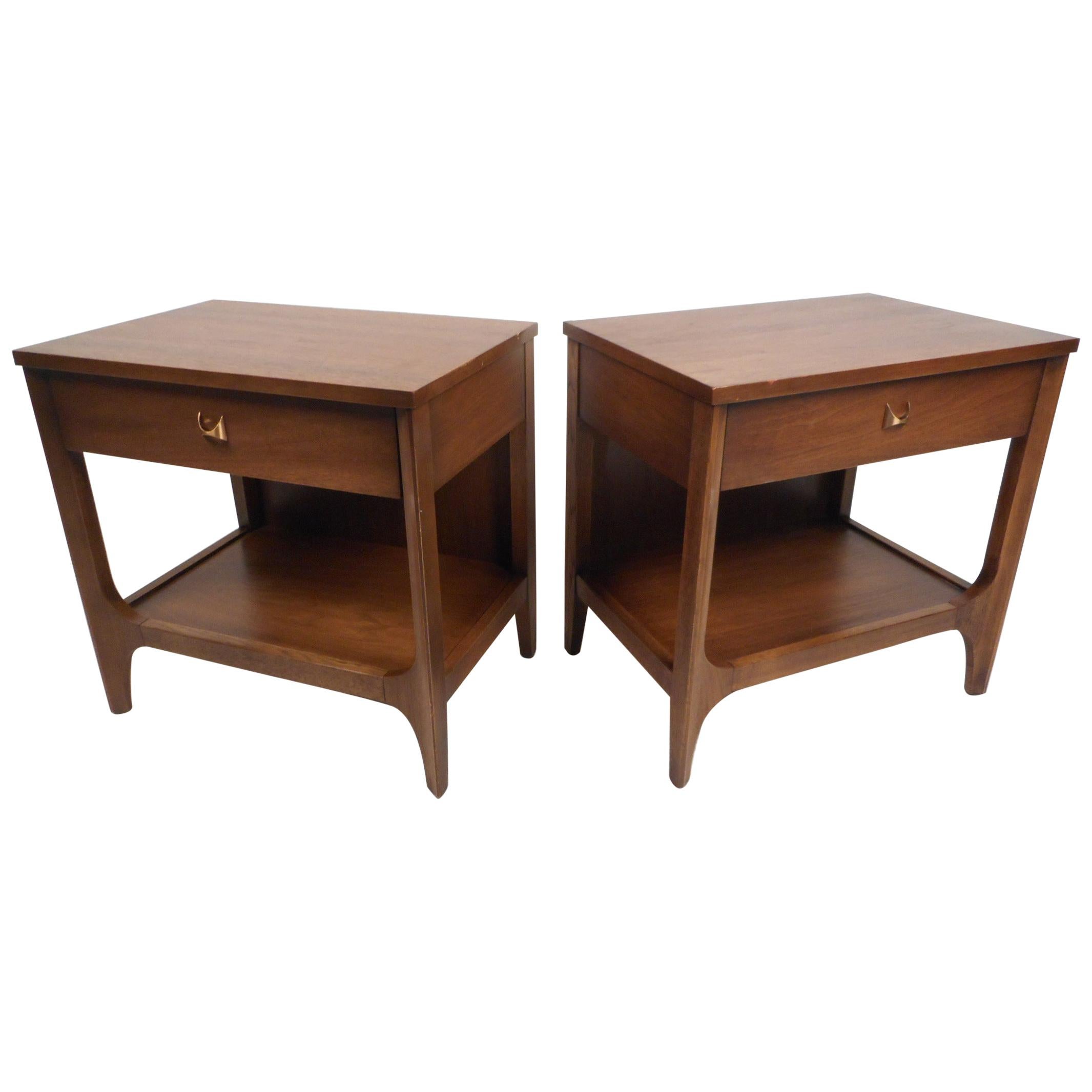 Pair of Midcentury Nightstands or End Tables by Broyhill