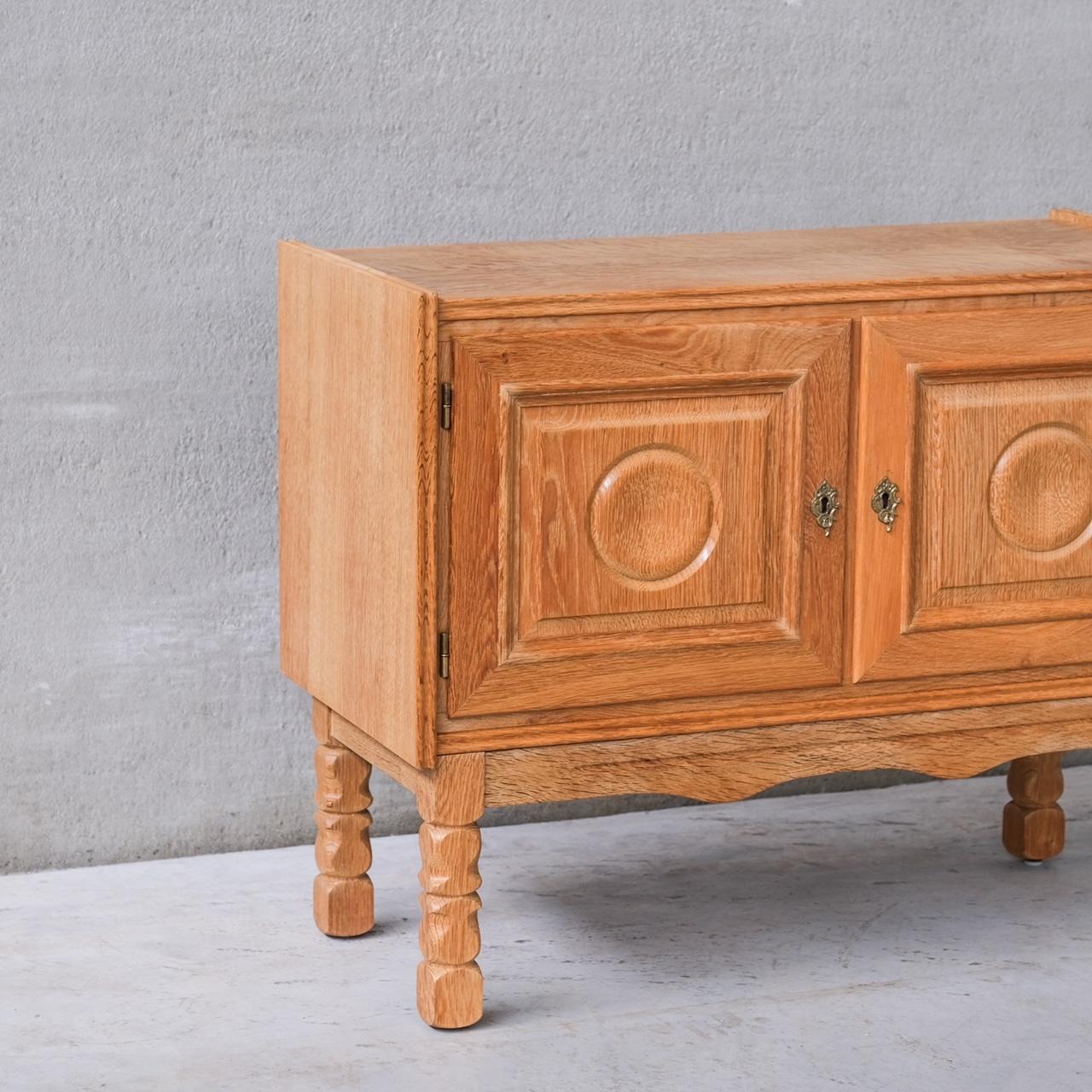 Mid-20th Century Pair of Mid-Century Oak Danish Bedside Cabinets attr. to Henning Kjaernulf