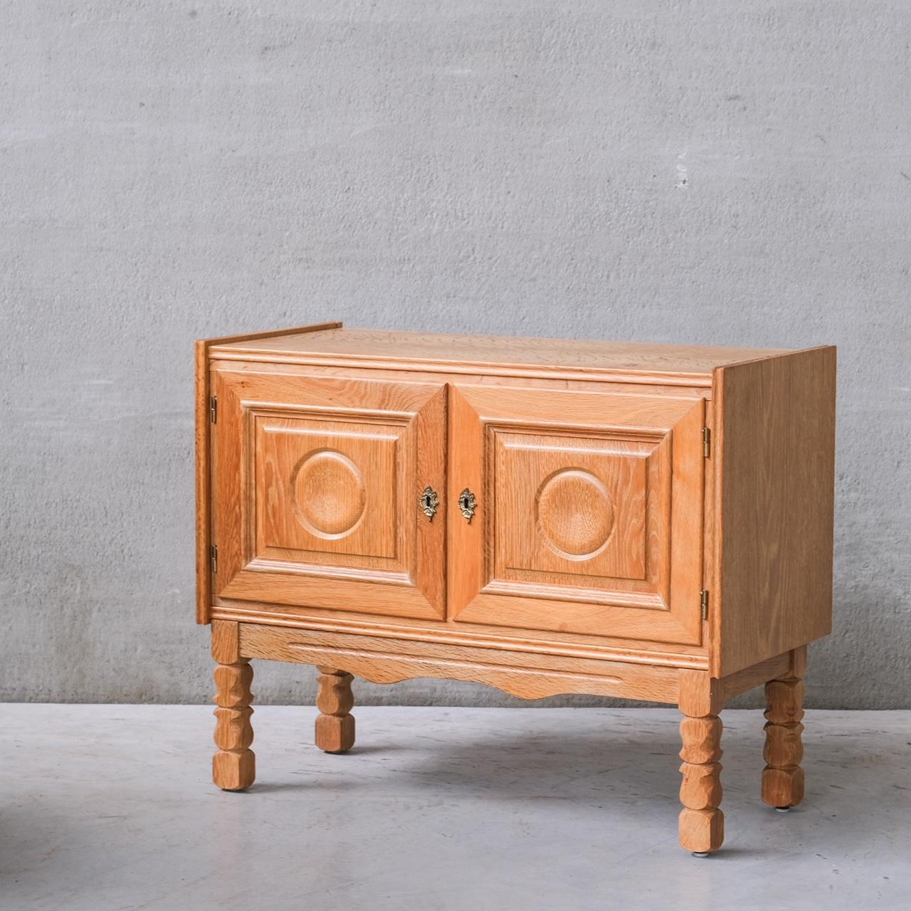 Pair of Mid-Century Oak Danish Bedside Cabinets attr. to Henning Kjaernulf 5