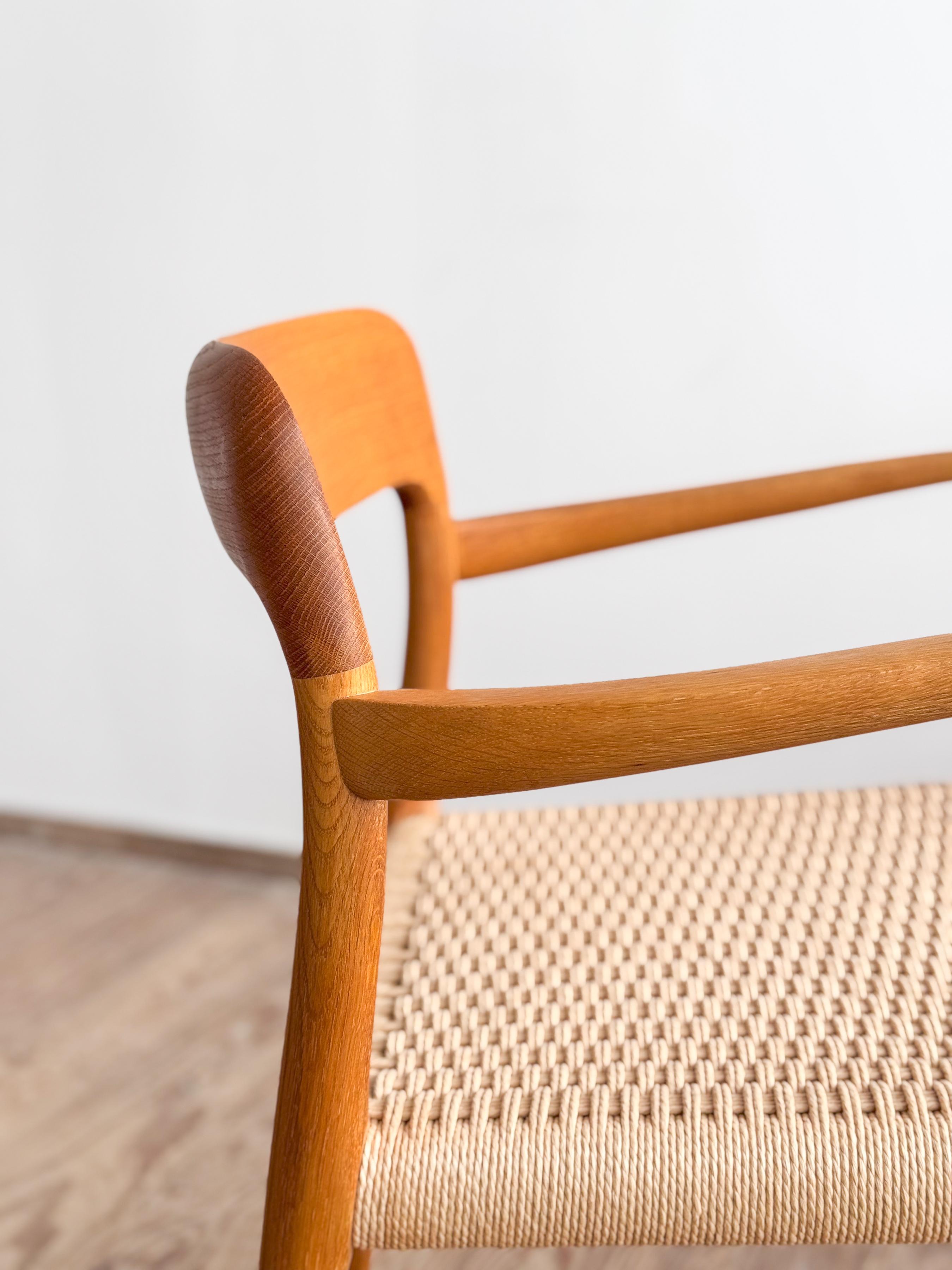 Pair of Mid-Century Oak Dining Chairs #56 by Niels O. Møller for J. L. Moller For Sale 6