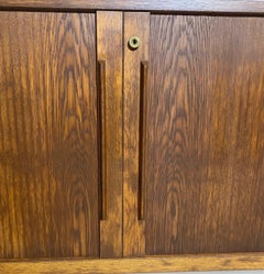 Pair of Mid-Century Oak Shutters Sideboard, Italy 1960s