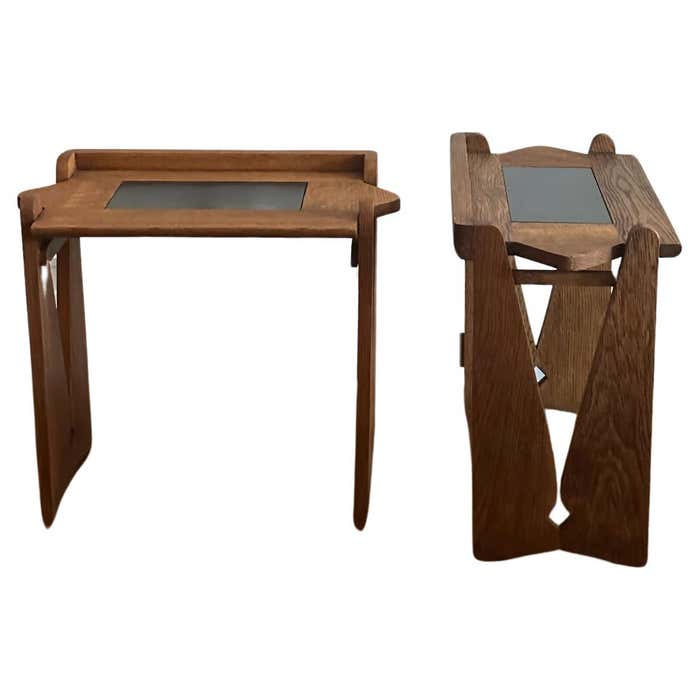 Pair of Mid Century Oak Side Tables For Sale at 1stDibs