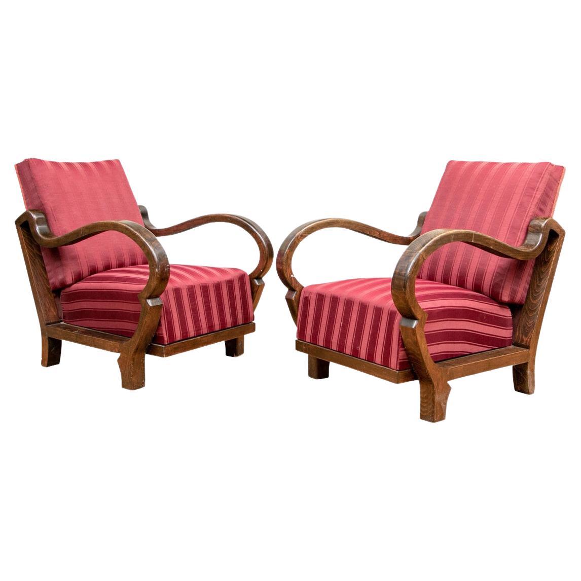 Pair of Mid-Century Ocean Liner Lounge Chairs For Sale