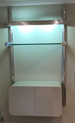 Pair of Mid Century "Orba" Illuminated Etagere's by Janet Schwietzer for Pace