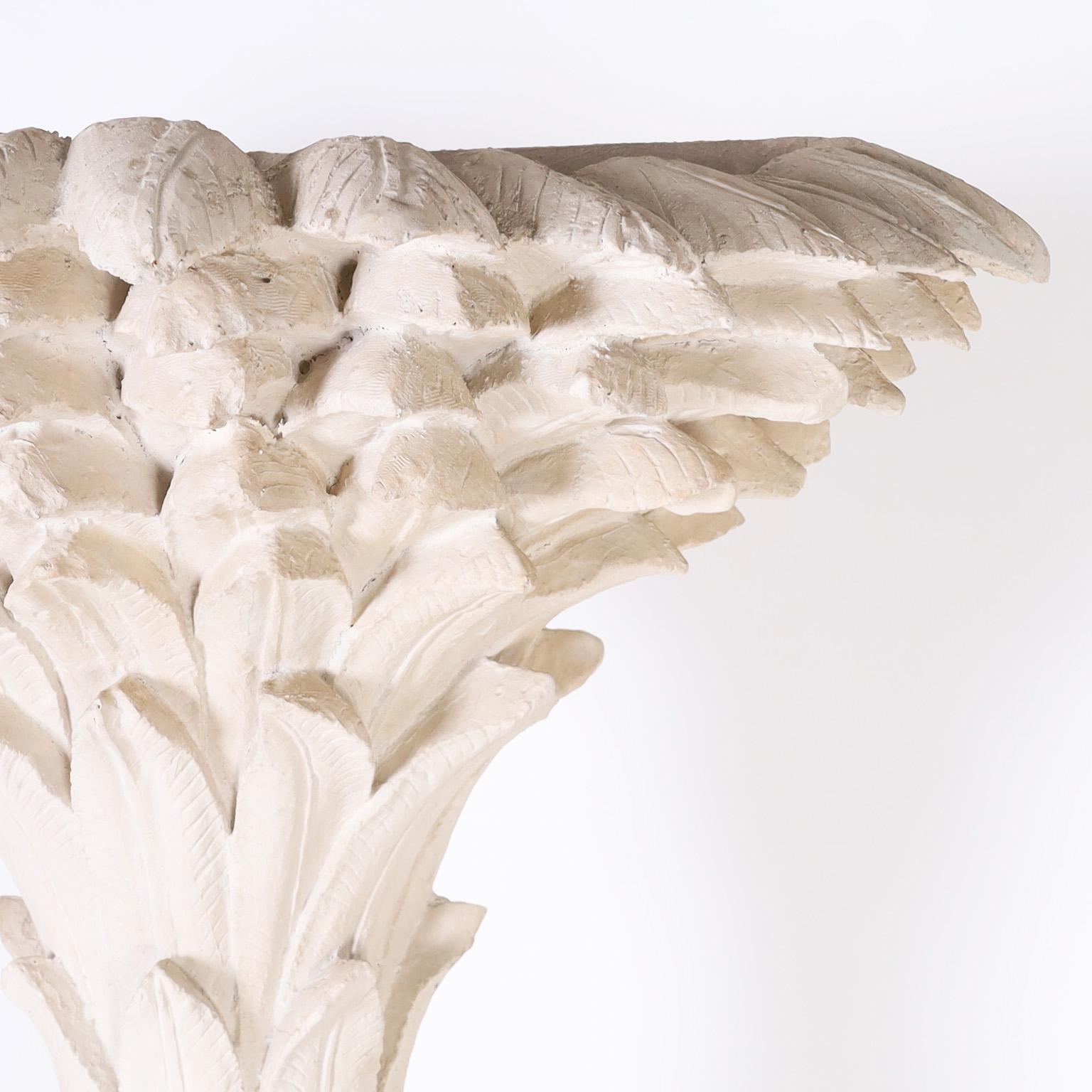 Dipinto Coppia di sculture decorative di palme di metà secolo in vendita