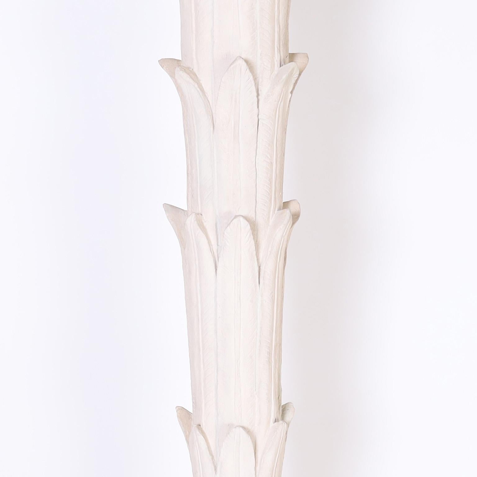 XX secolo Coppia di sculture decorative di palme di metà secolo in vendita
