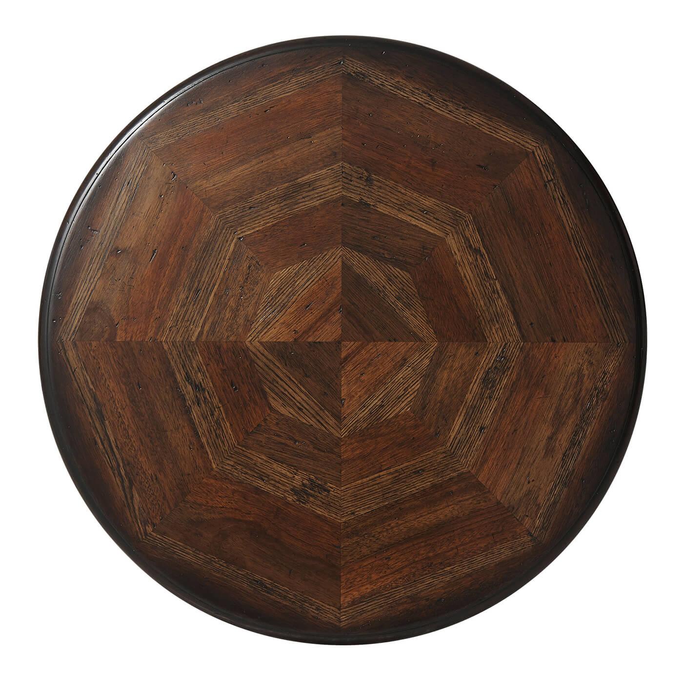 Contemporary Pair of Mid Century Parquetry Side Tables