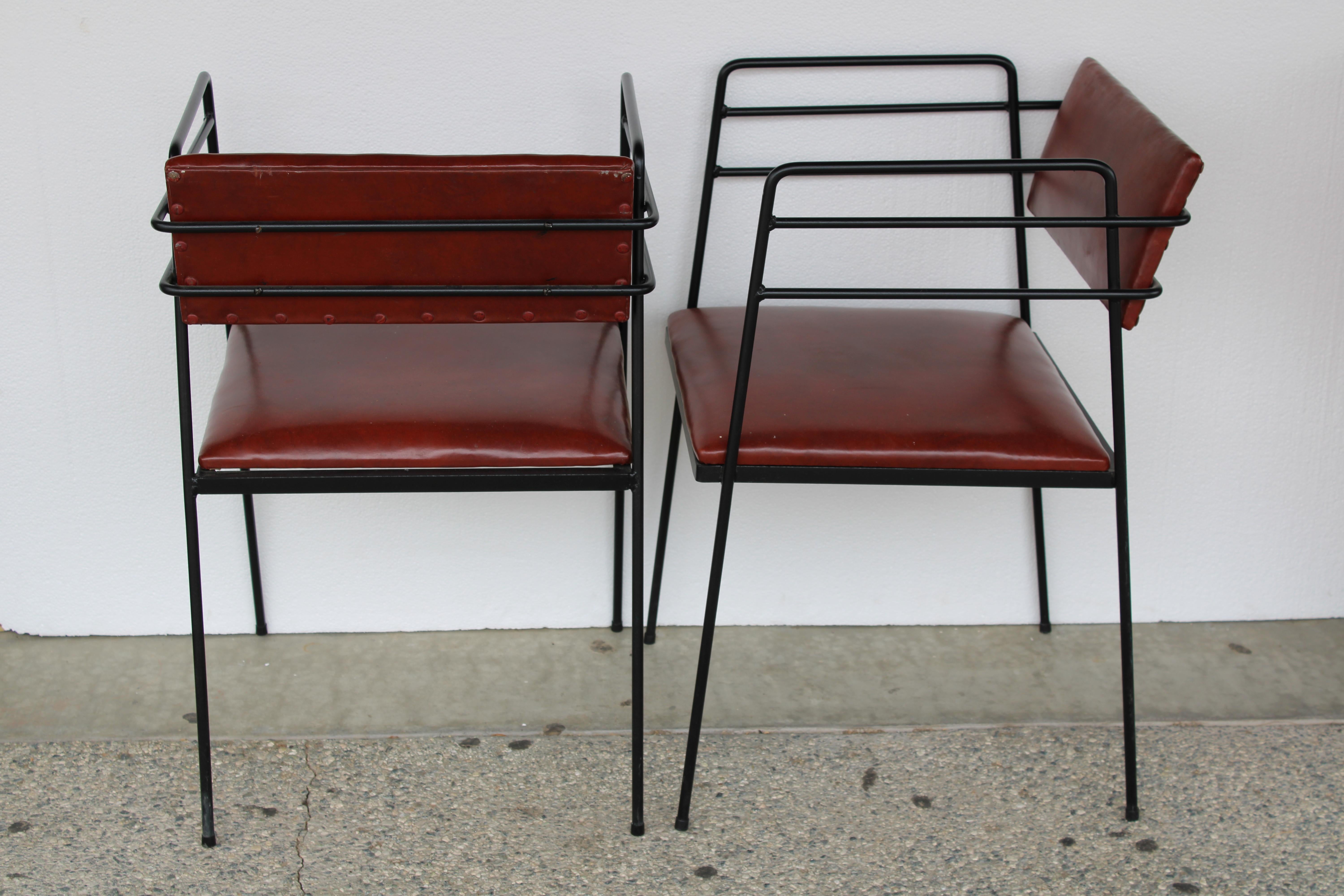 American Pair of Mid Century Patio Chairs For Sale