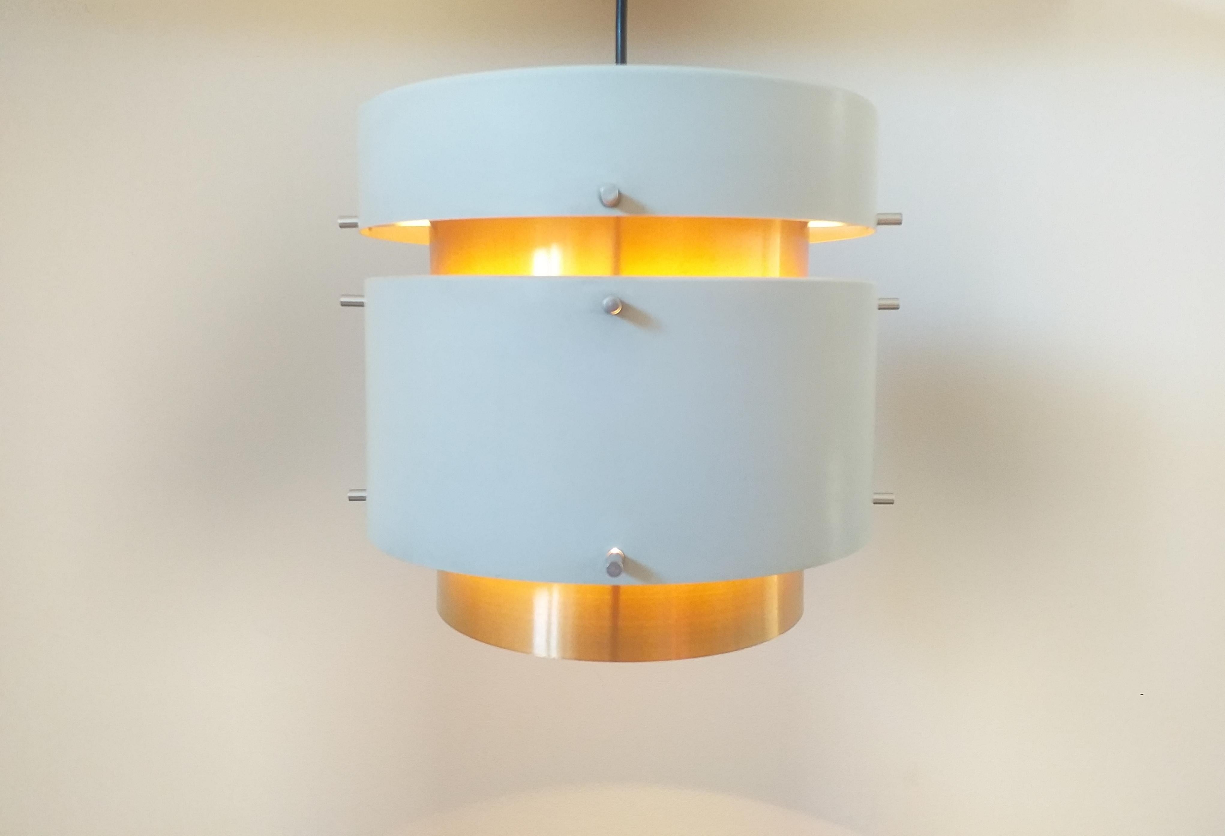 Mid-Century moderno Coppia di pendenti di metà secolo nello stile di Jo Hammerborg, Danimarca, anni '70 in vendita